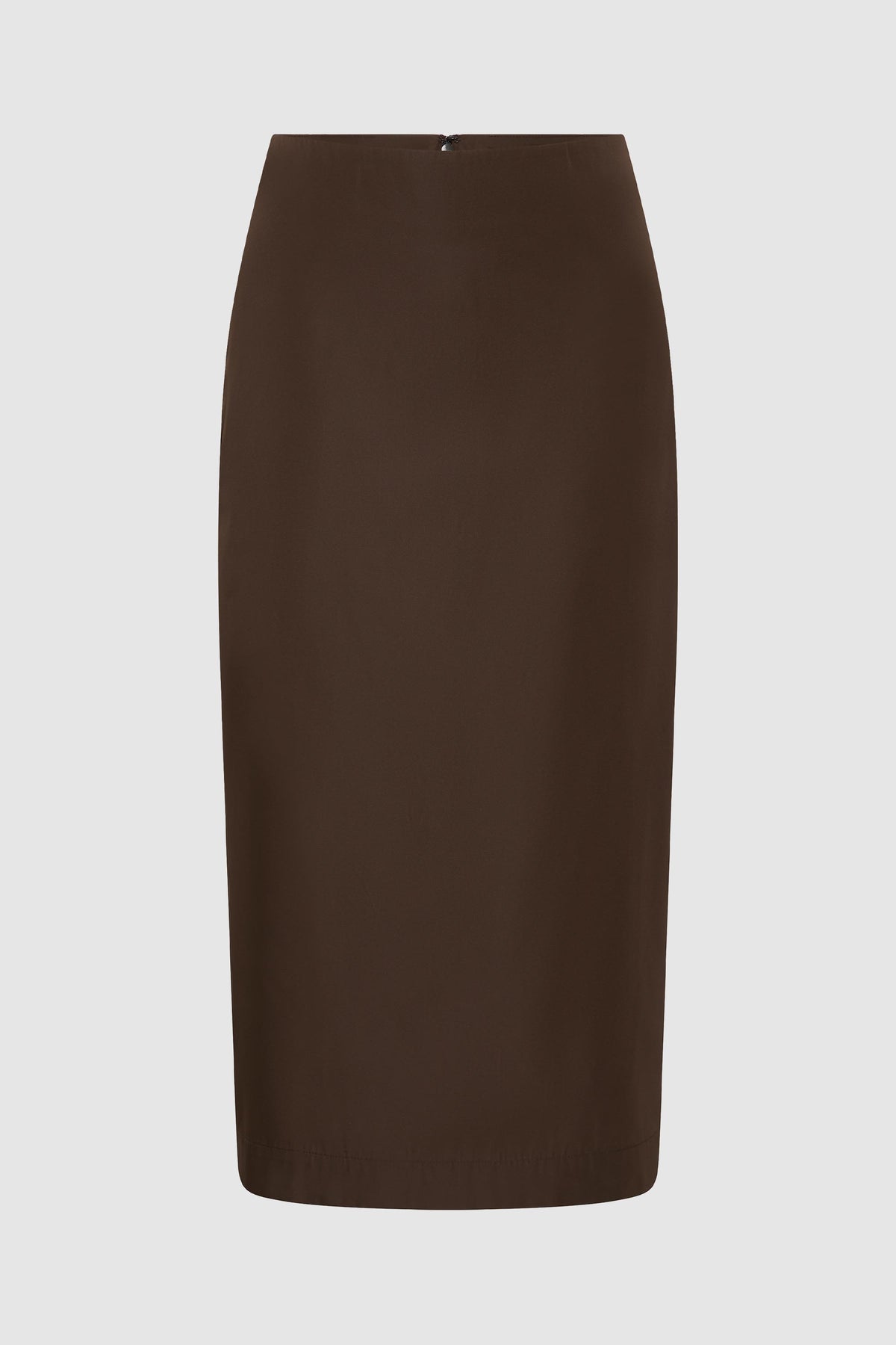 St Agni | Paper Taffeta Column Skirt - Mocha