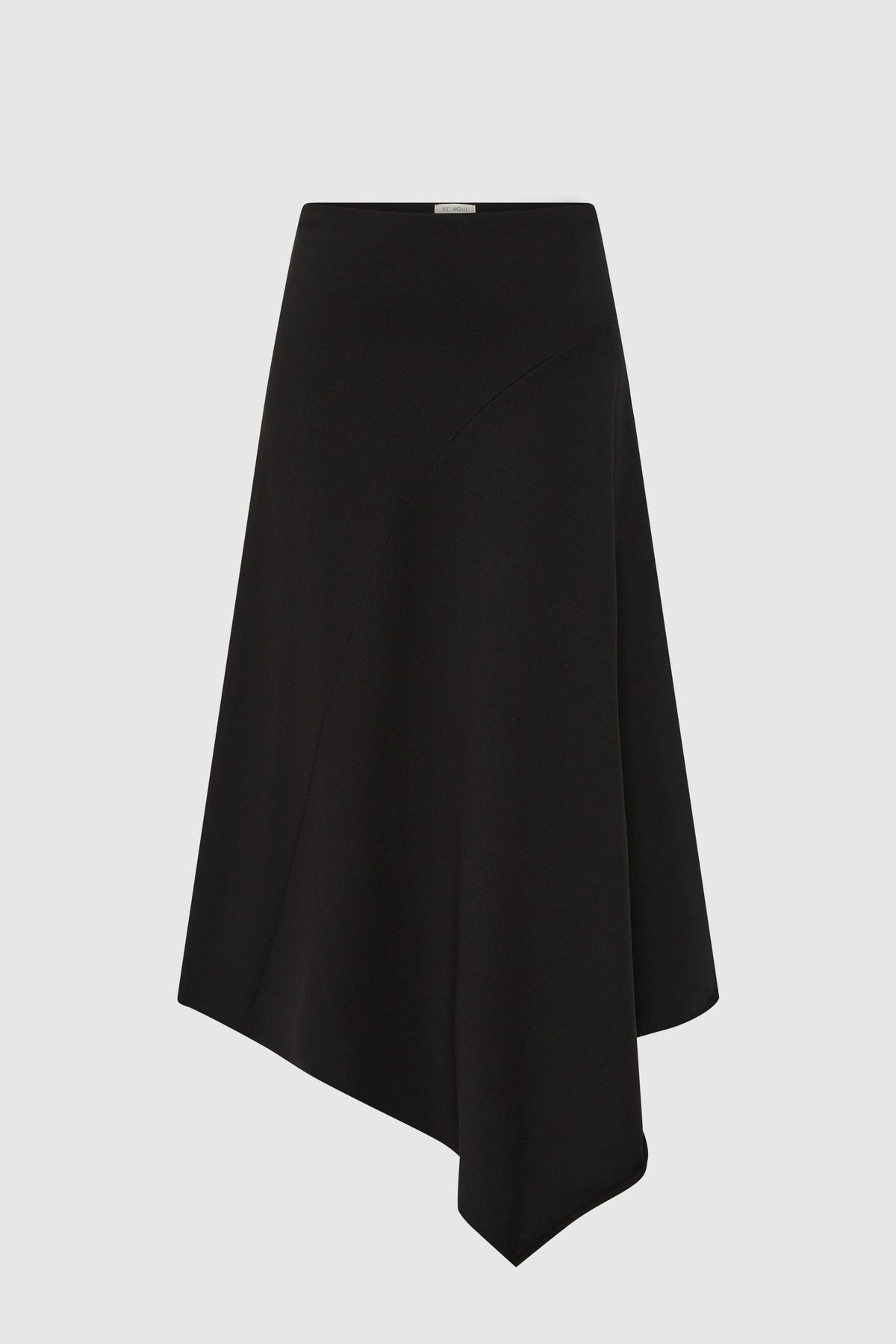St Agni | Asymm Drape Skirt - Black