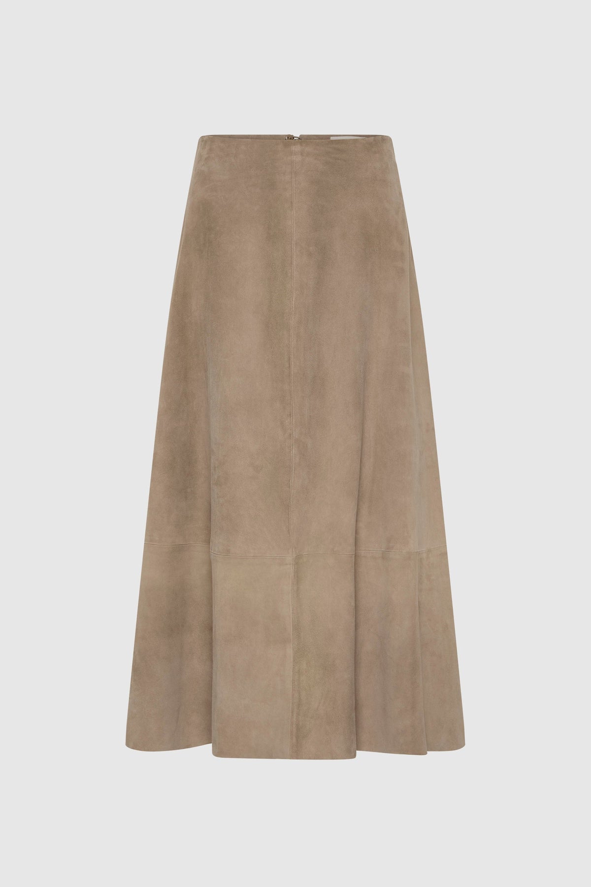 St Agni | Suede Circle Skirt - Earth