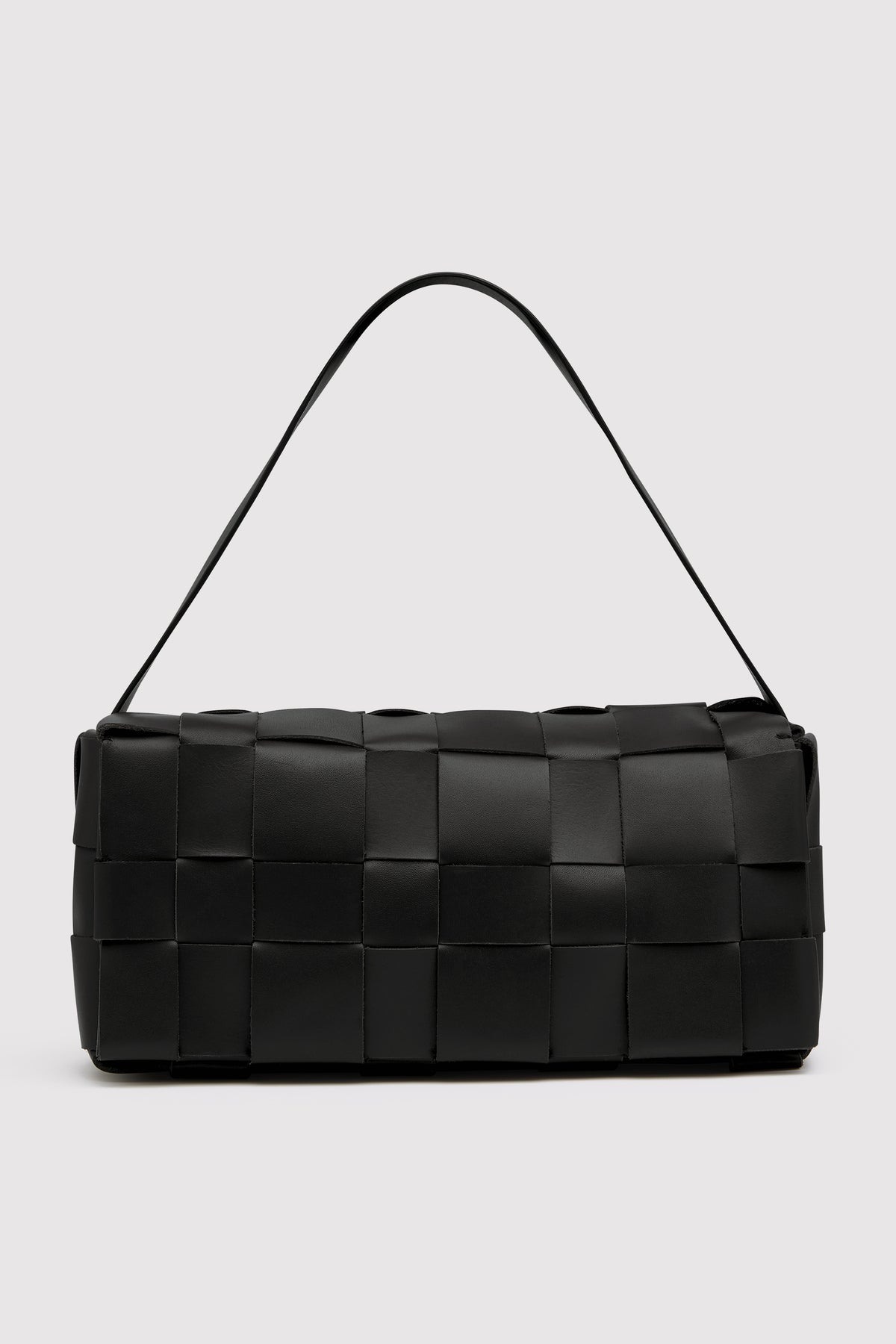 St Agni | Woven Envelope Slim Tote - Black