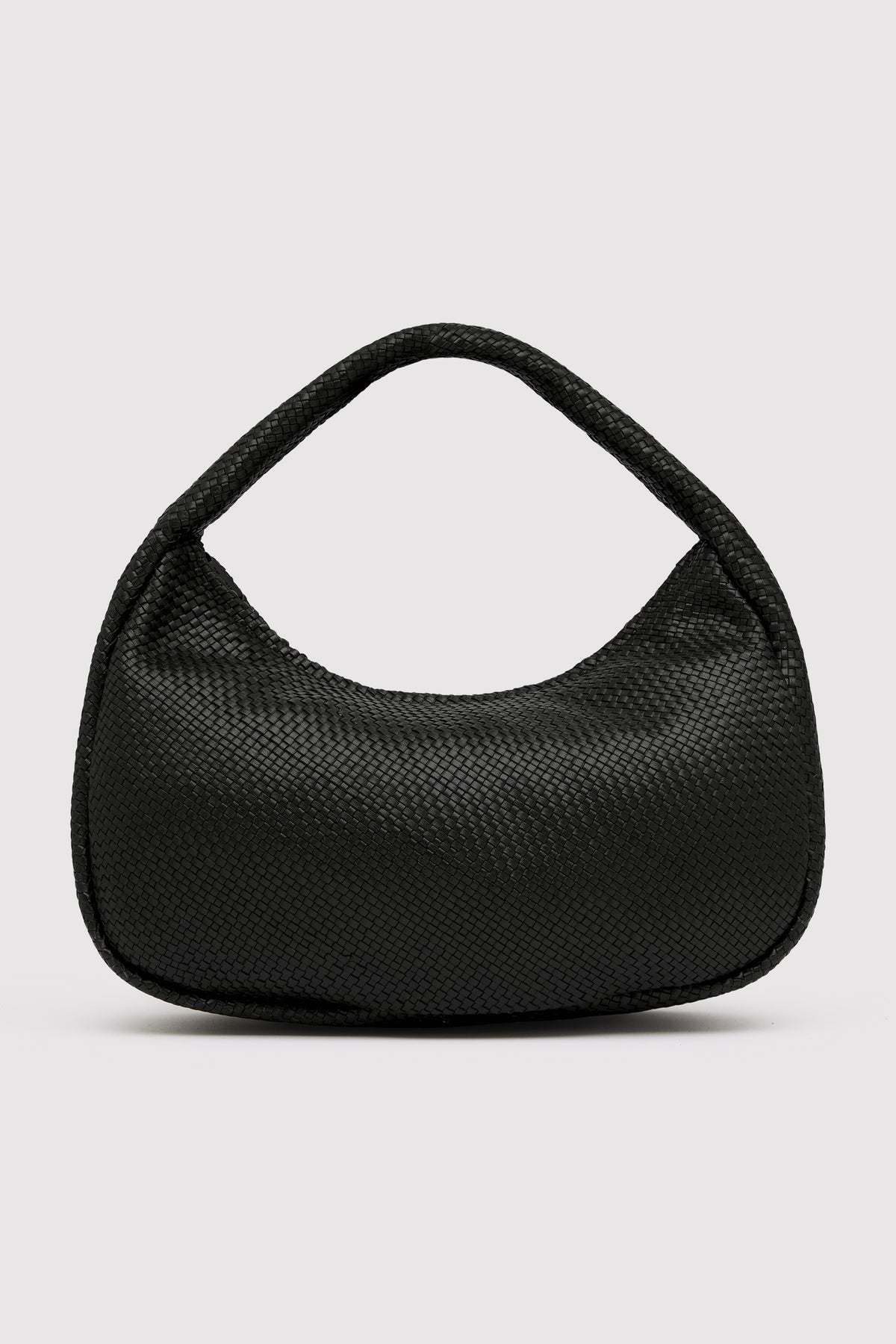 St Agni | Woven Large Bon Bon Bag - Black