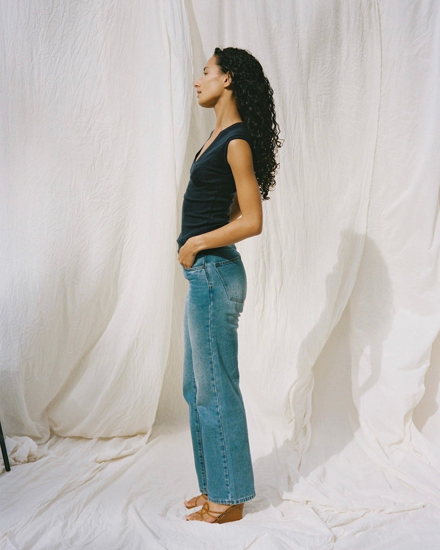 Dominique Healy | Ava Tee - Navy