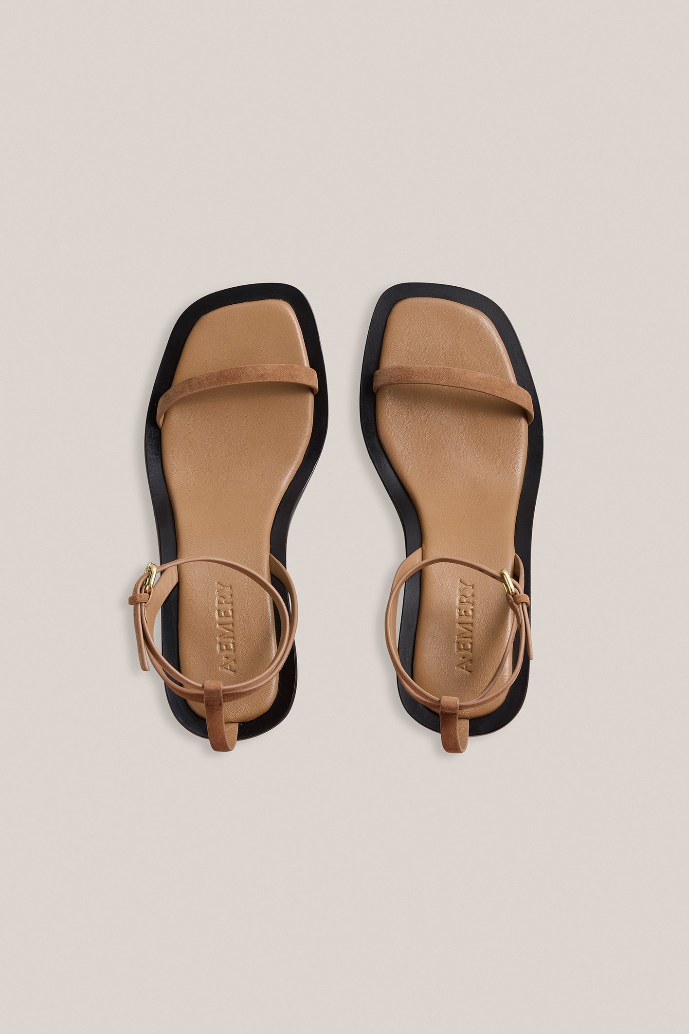 A.Emery | The Irving Heeled Sandal - Nutmeg Suede