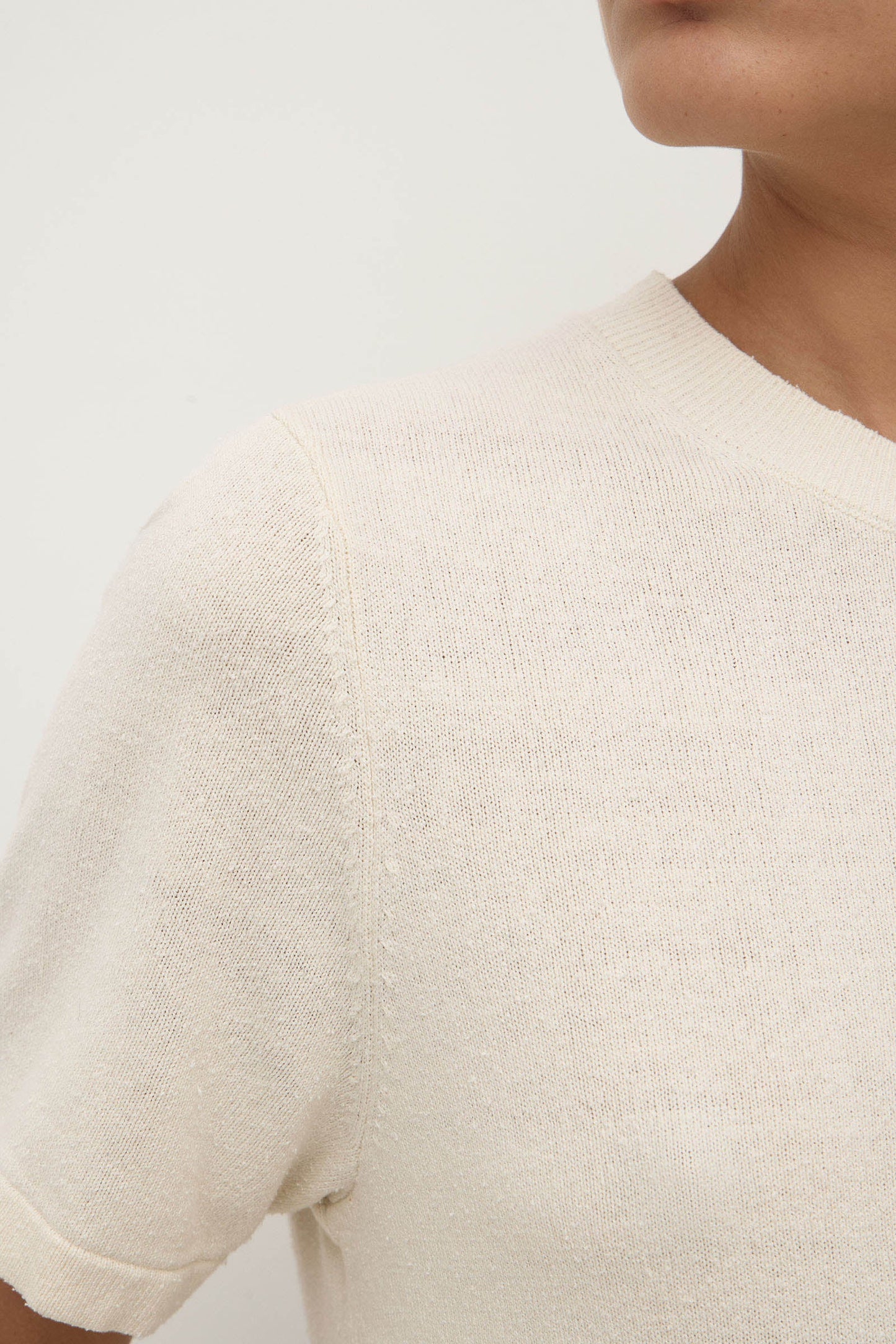 Assembly Label | June Silk Knit Tee - Cream