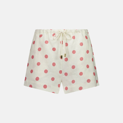 Caitlin Crisp | Juno Short - Pink Spot Linen