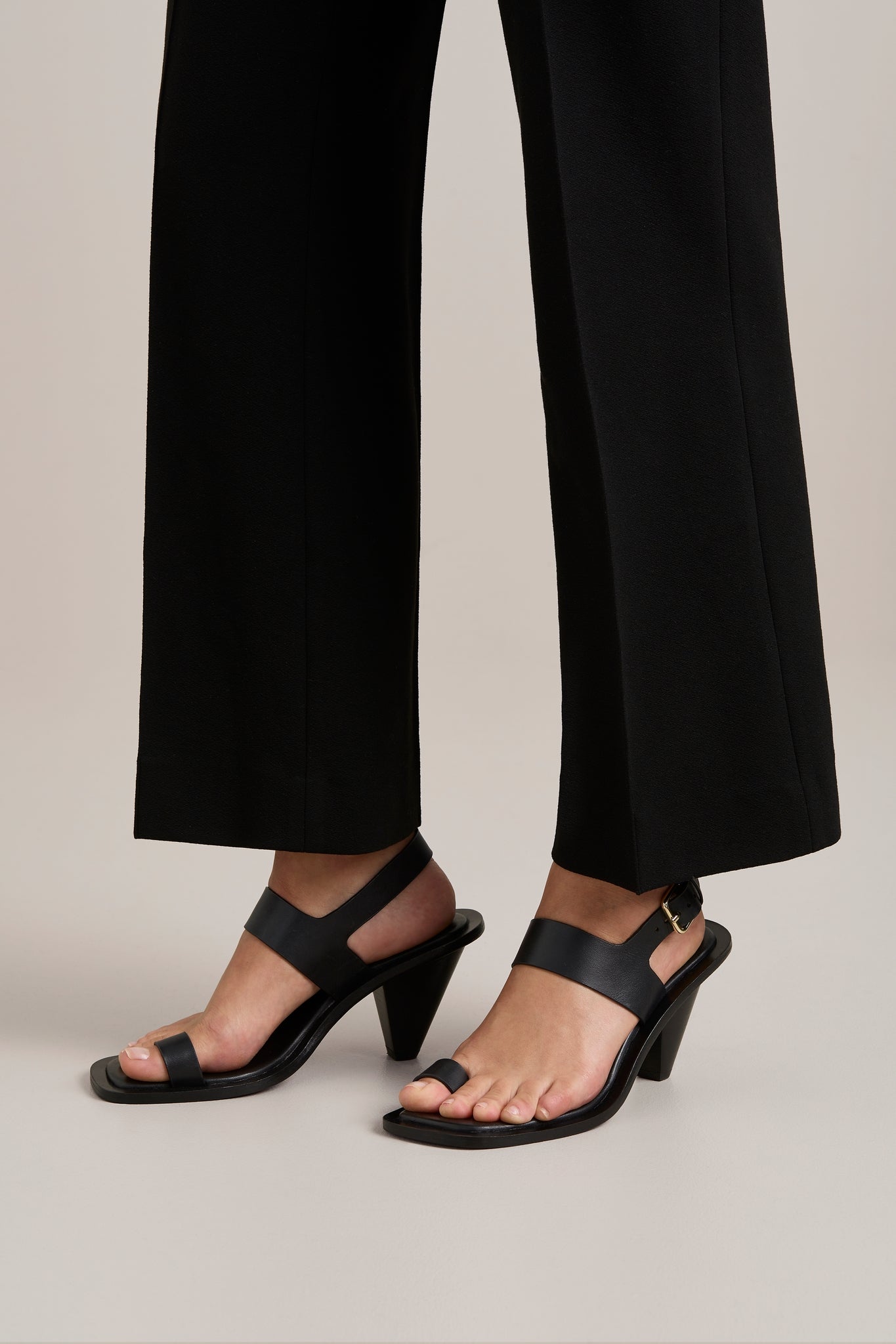 A.Emery | The Leland Heeled Sandal - Black
