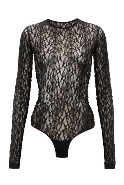 One Of Others | Leo Lace Bodysuit - Black