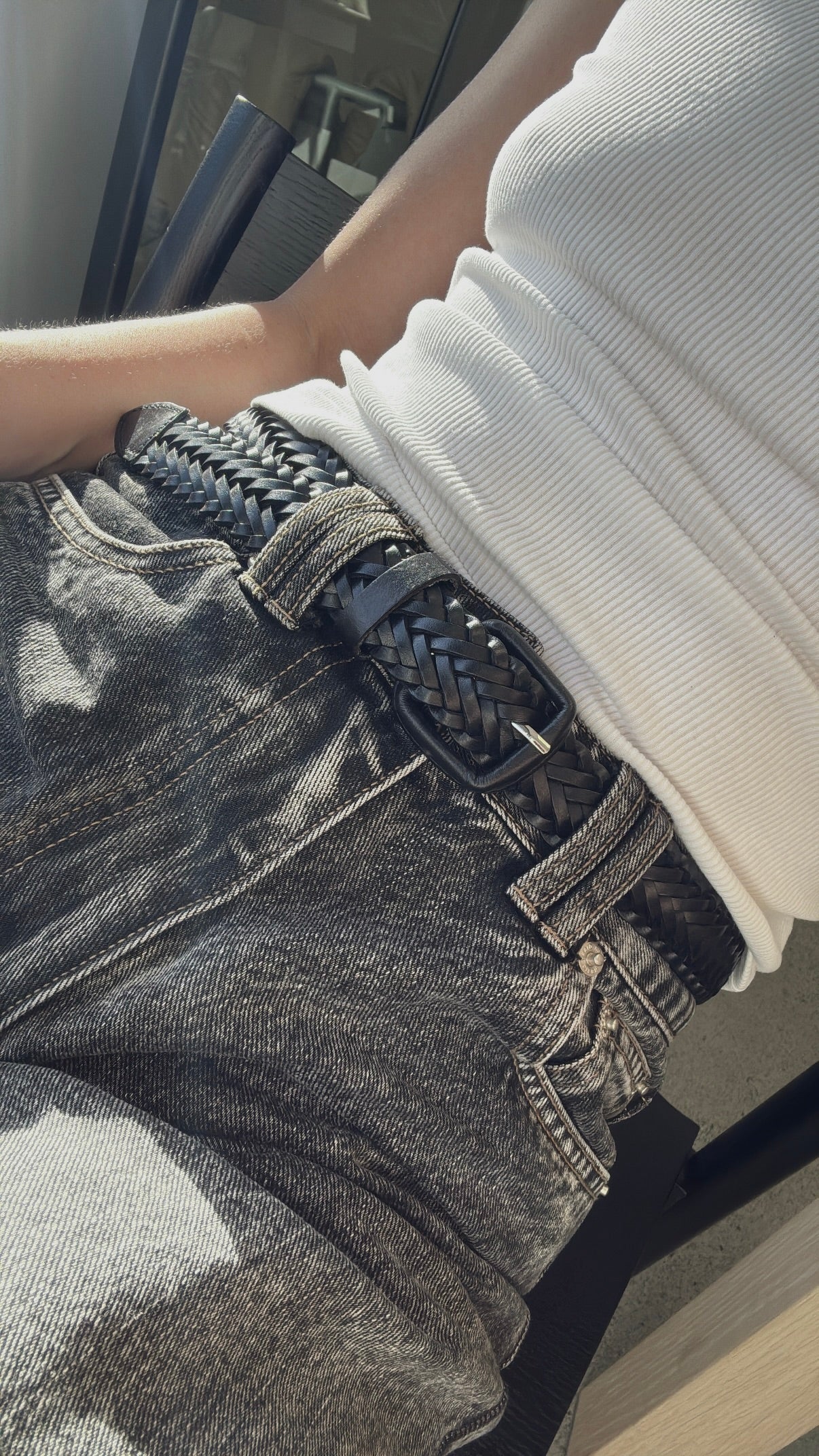 La Tribe | Thin Woven Belt - Black
