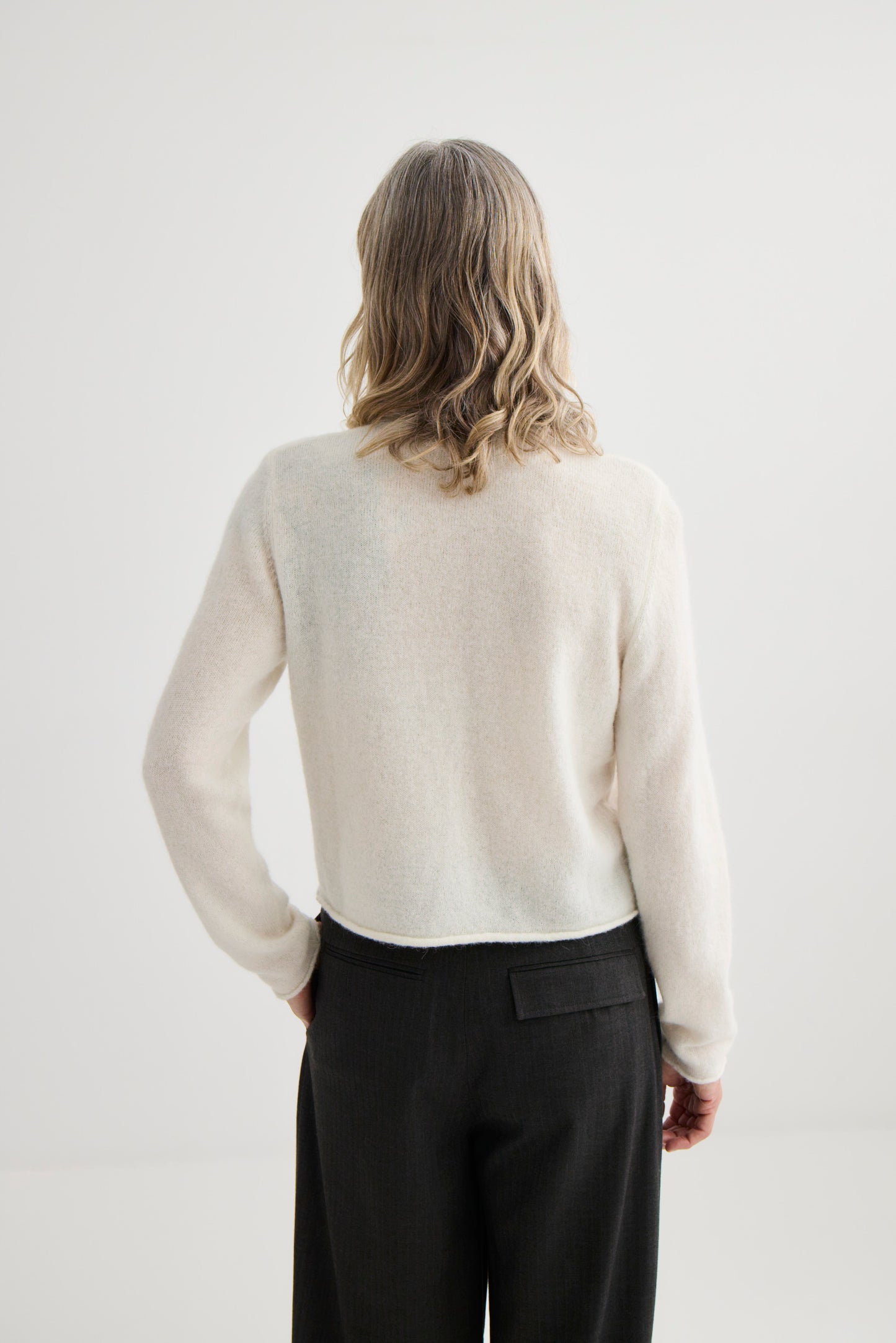 Laing | Alpaca Cropped Cardigan - Ivory