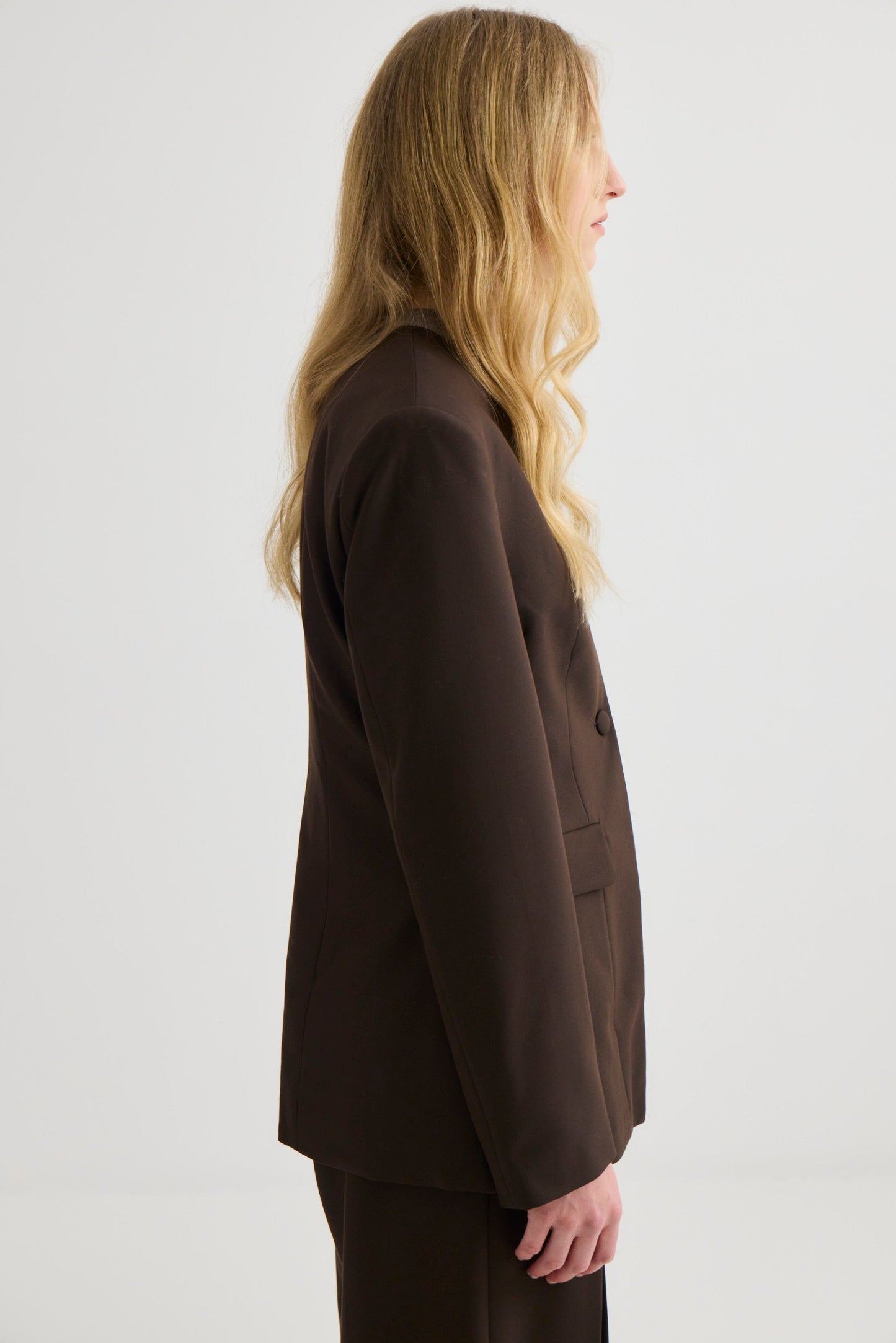 Laing | Collarless Blazer - Truffle