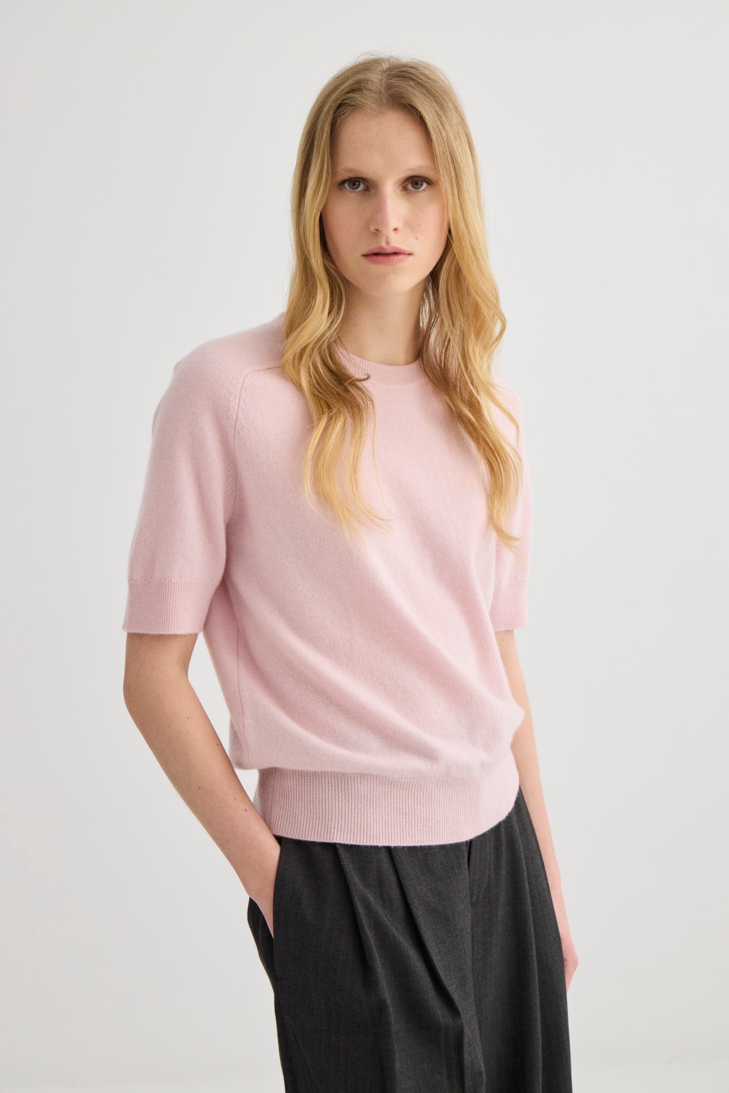 Laing | Jasper Short Sleeve Crewneck - Blush