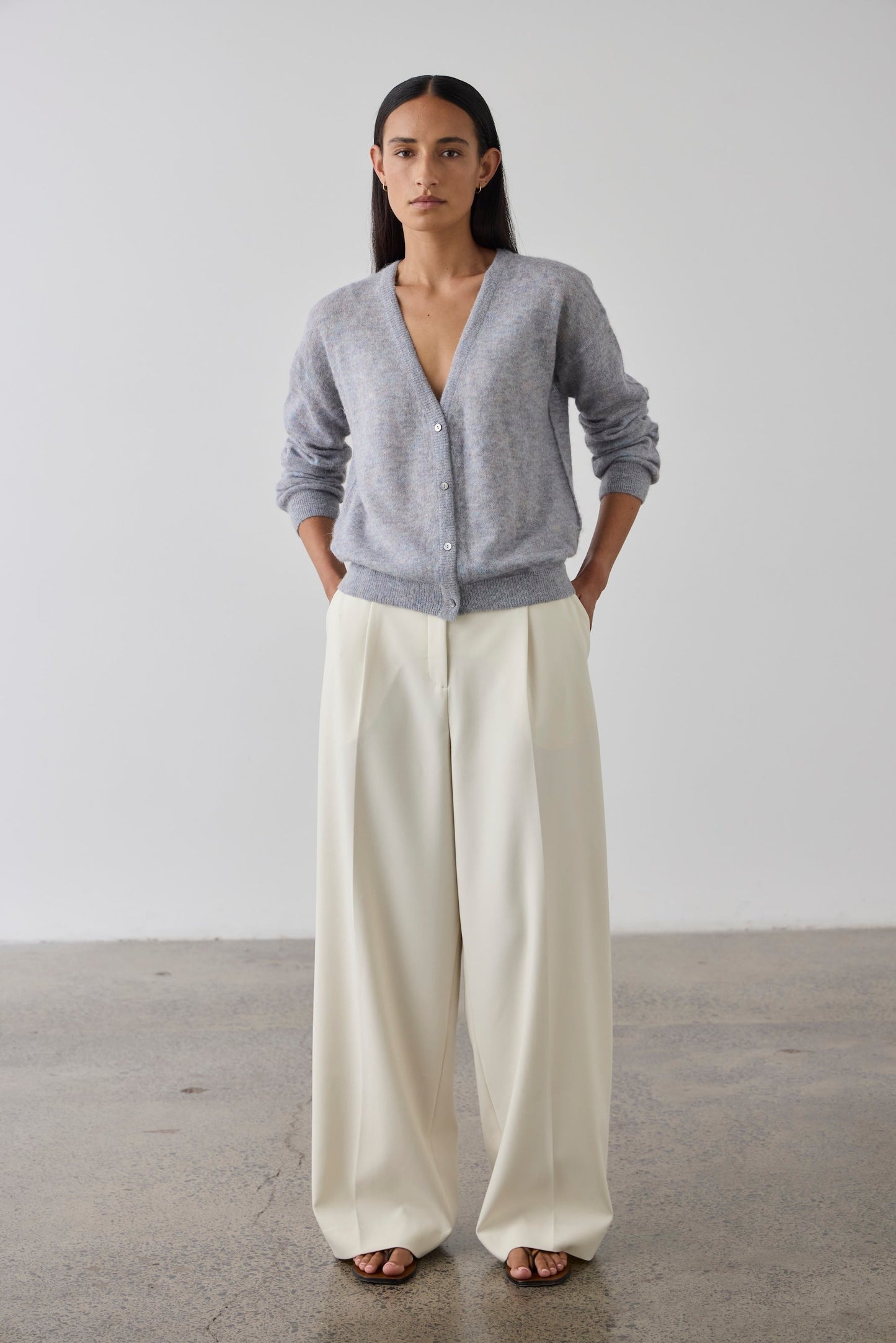 Laing | Fine Alpaca Cardigan - Heather