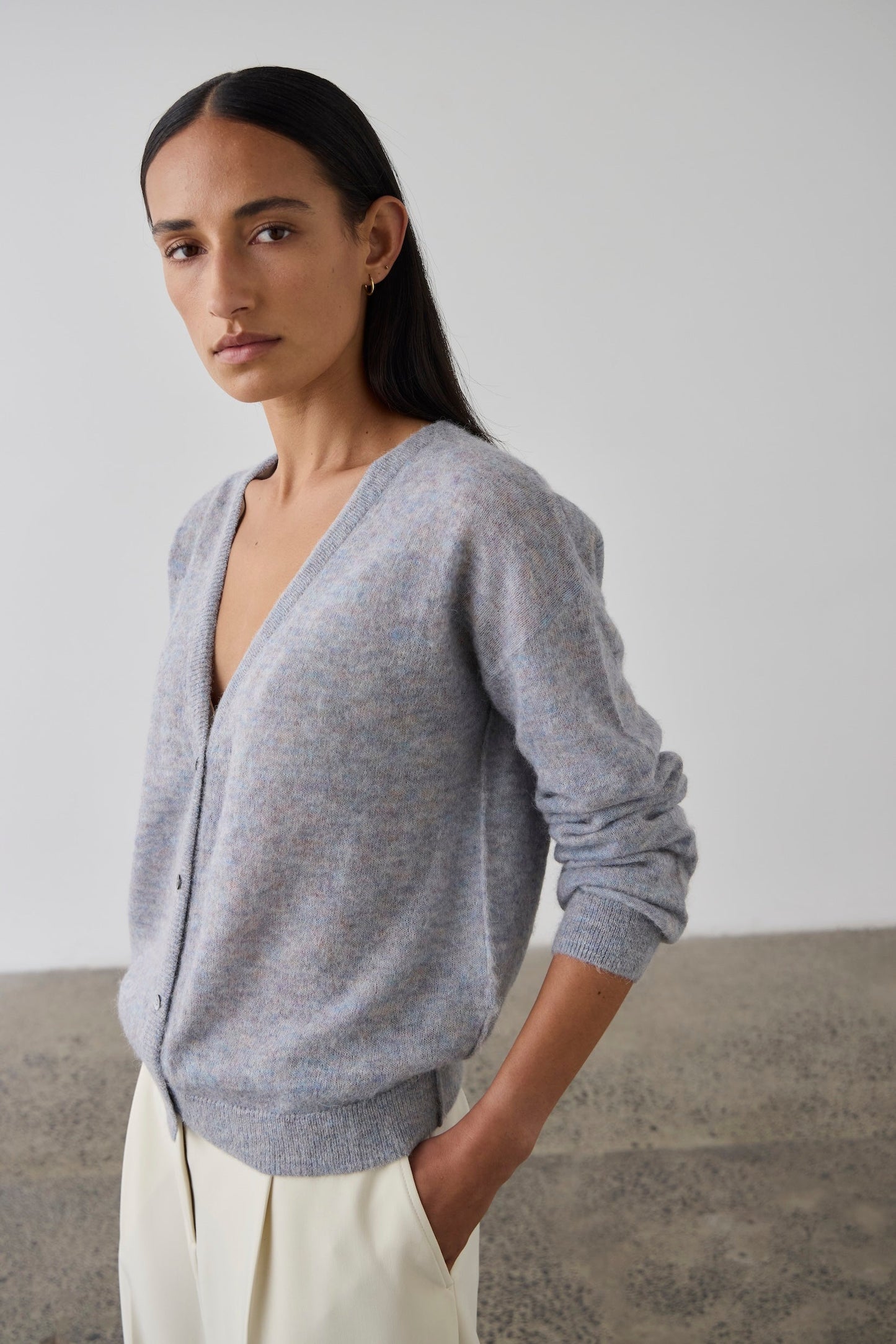 Laing | Fine Alpaca Cardigan - Heather