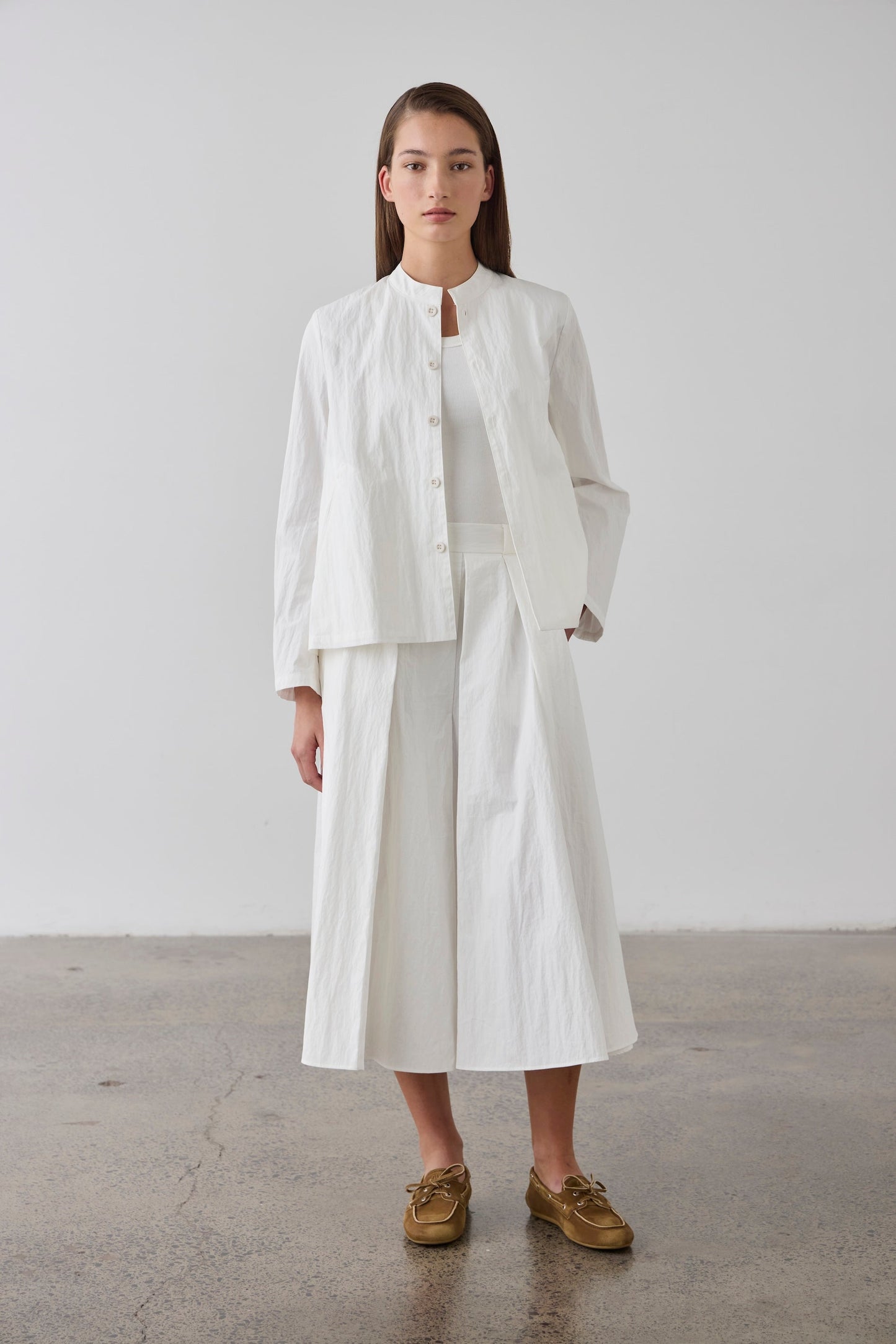 Laing | Full Pleated Skirt - White
