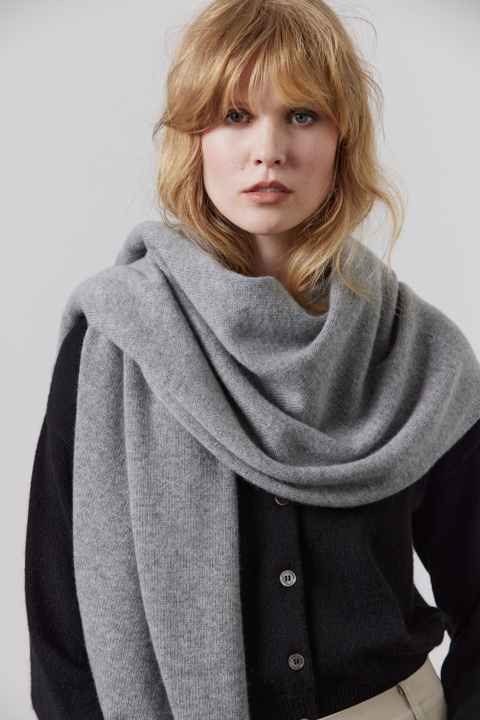 Laing | Cashmere Scarf - Grey Marle
