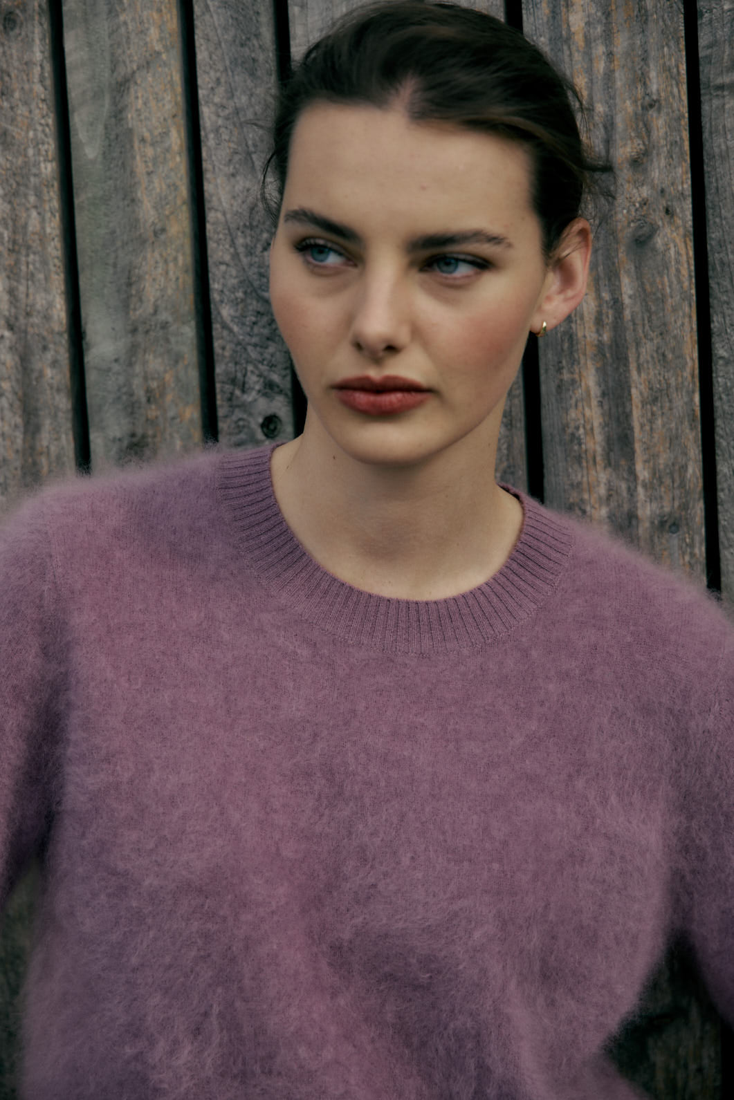 Laing | Brushed Cashmere Tee - Iris
