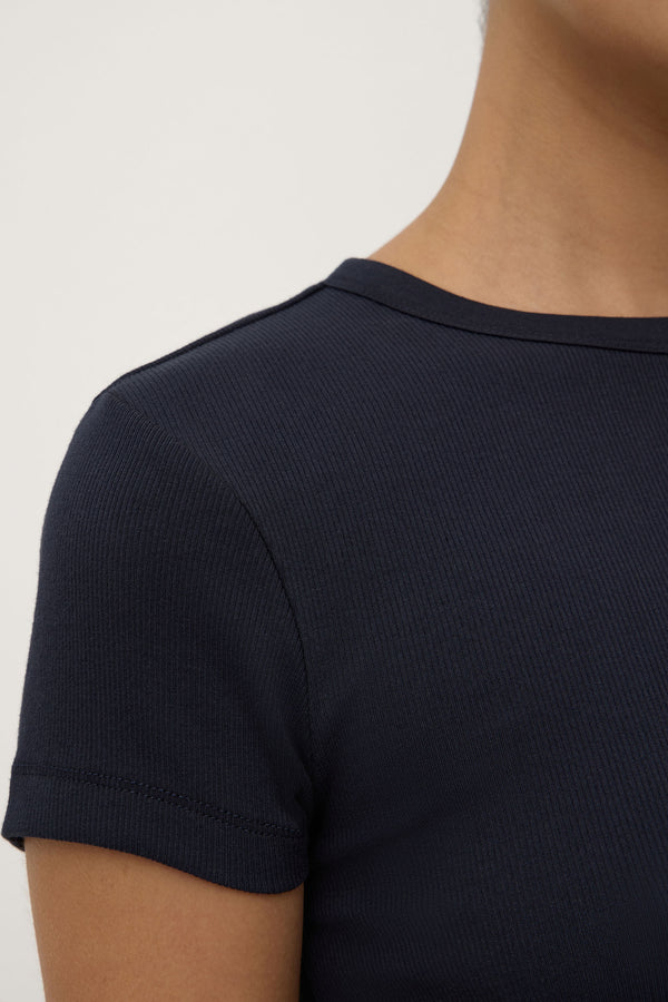 Assembly Label | Linley Rib Tee - True Navy