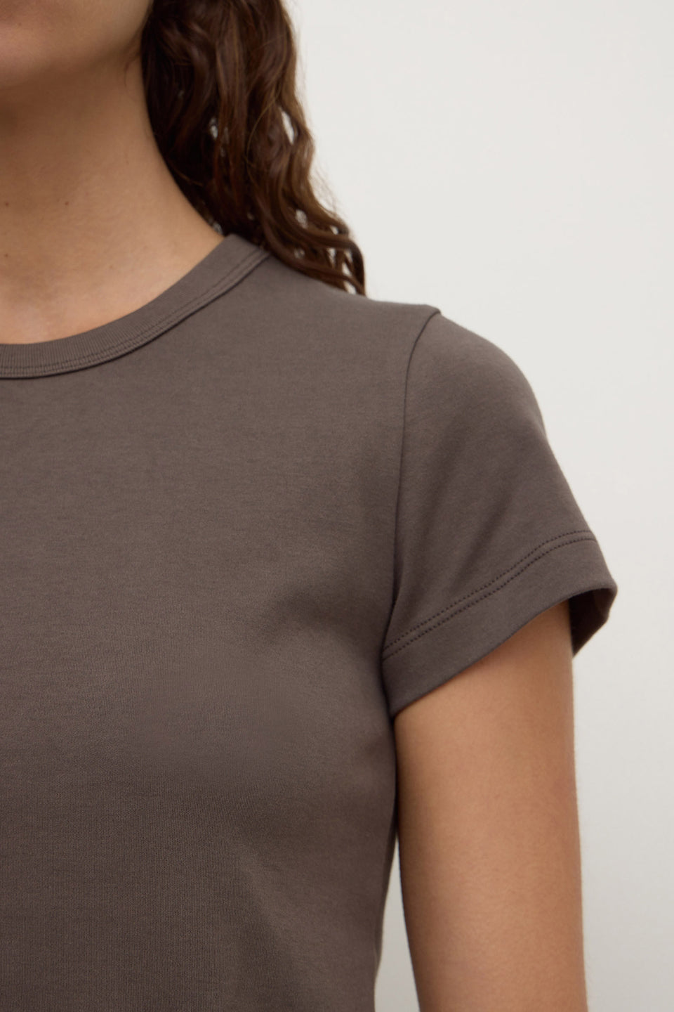 Assembly Label | Lyla Cap Sleeve Tee - Bark