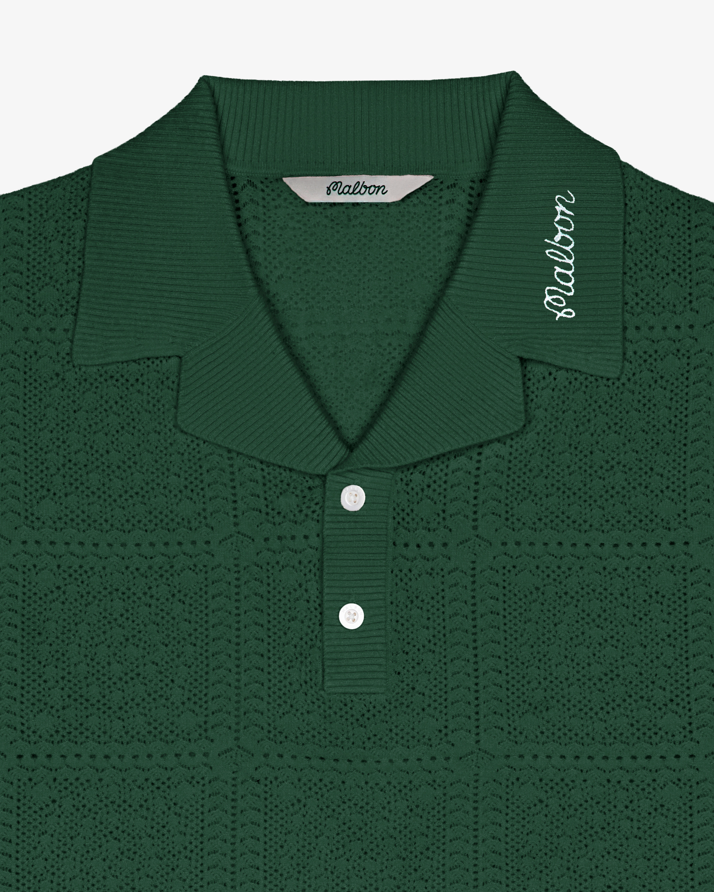Malbon | Resort Crochet Polo - Green