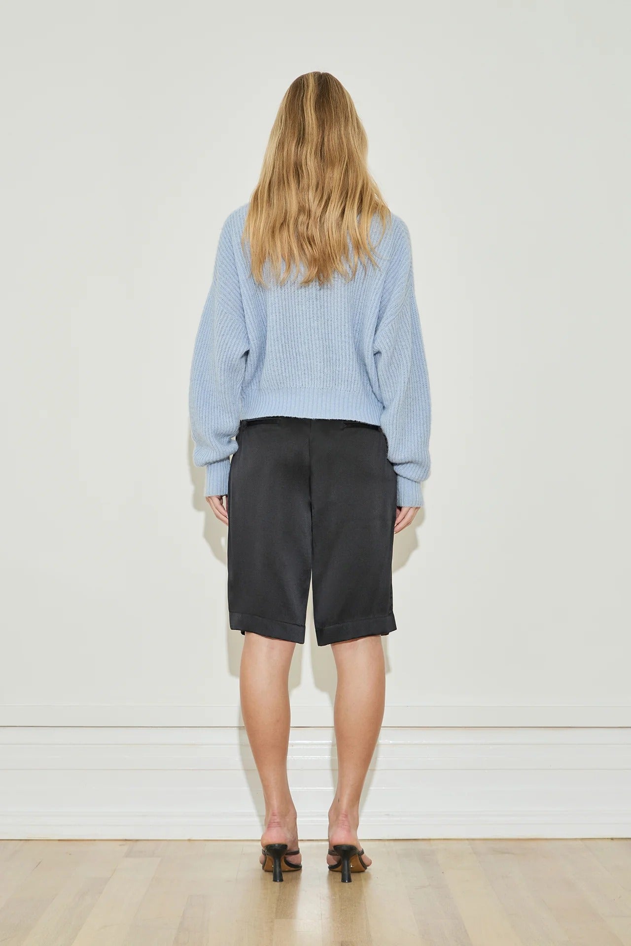 Maison Essentiele | Oversized Crew Neck Cardigan - Pale Blue