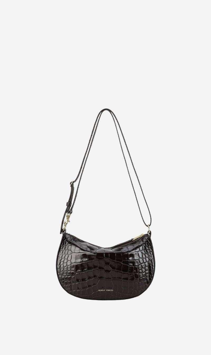 Deadly Ponies | Mr Sling Micro - Espresso Croc