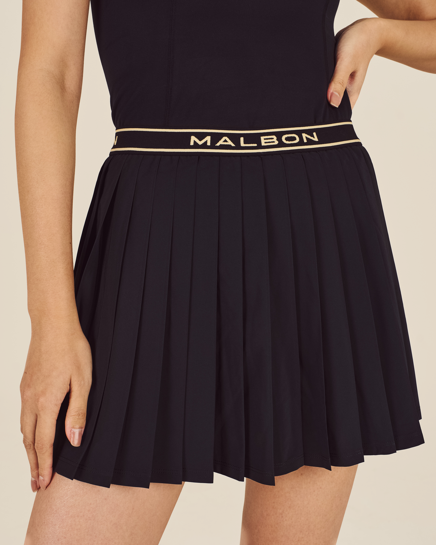 Malbon | Laurell Pleated Skirt - Black