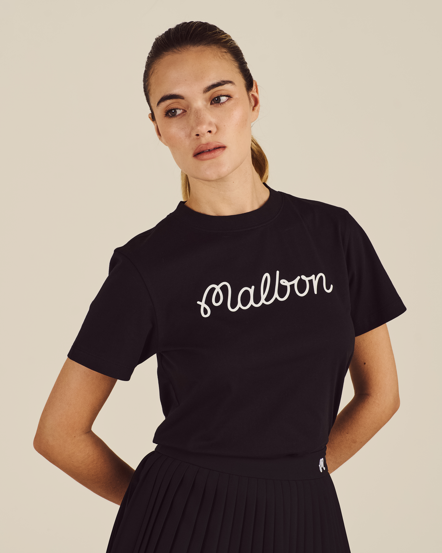 Malbon | Cosette Script Tee - Black