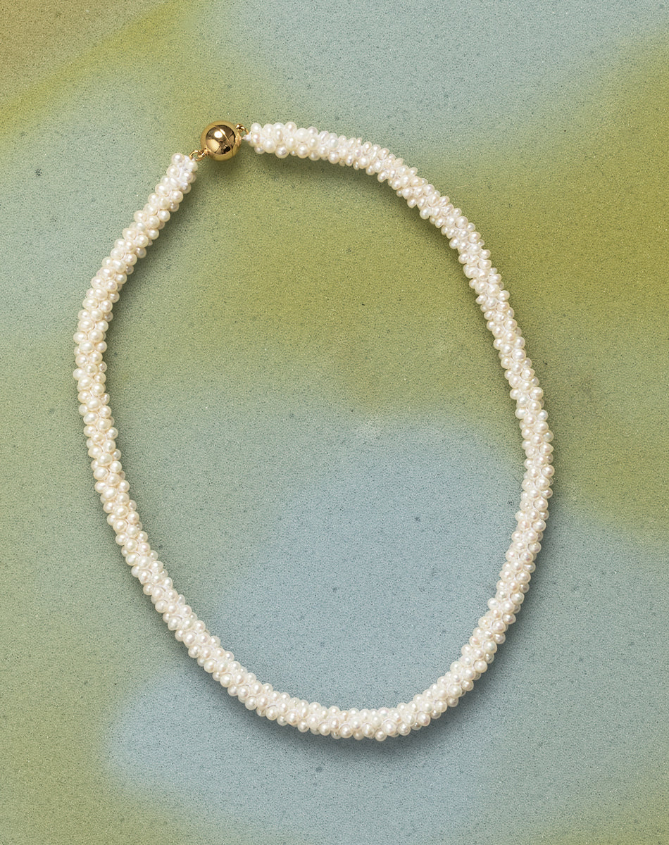 Meadowlark | Pearl Rope Necklace - Sterling Silver