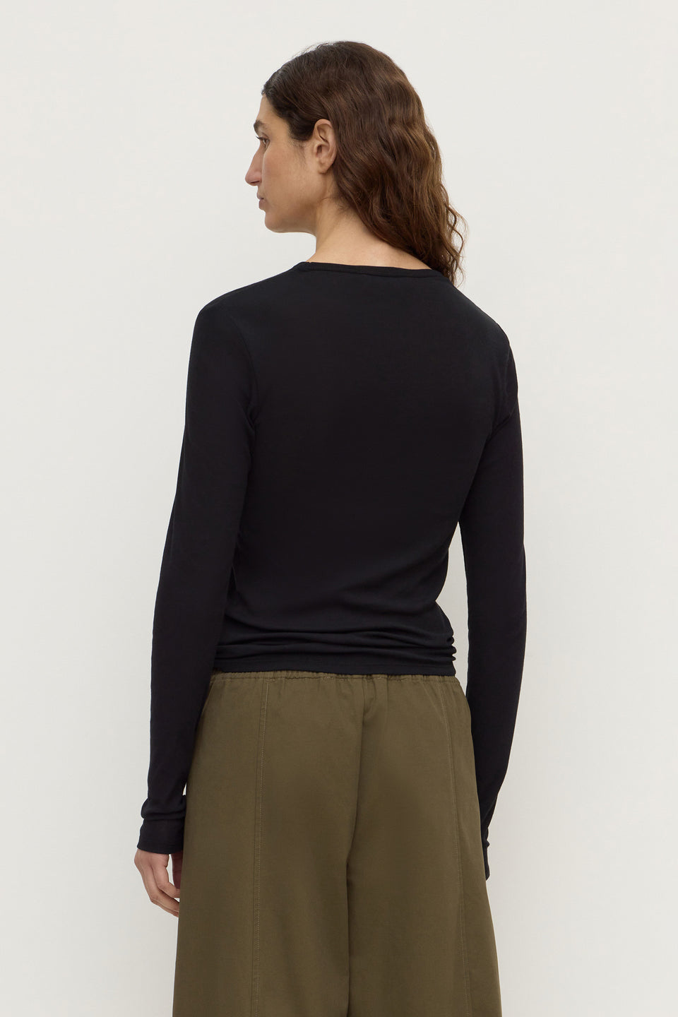 Assembly Label | Mika Cotton Long Sleeve Tee - Black