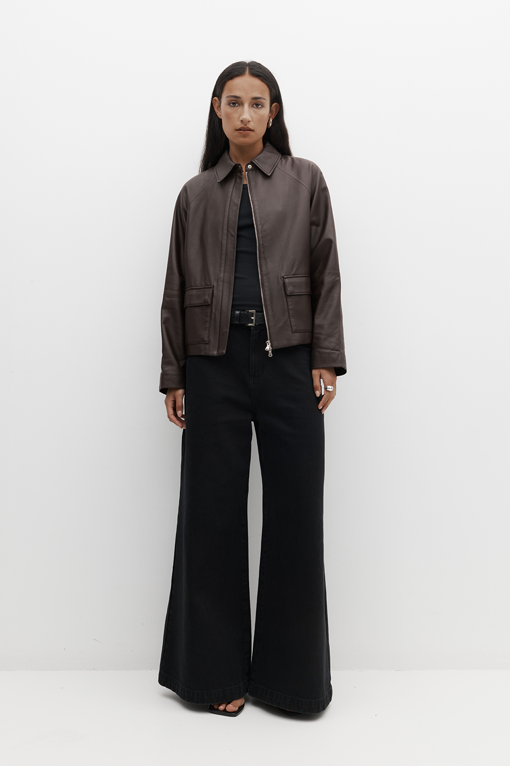 Rebe | Mo Leather Jacket - Balsamic