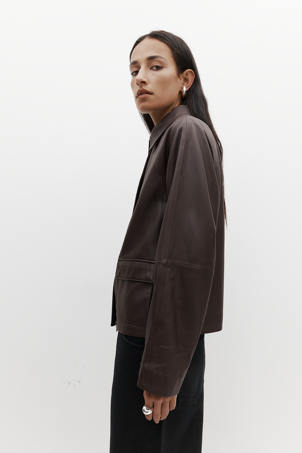 Rebe | Mo Leather Jacket - Balsamic