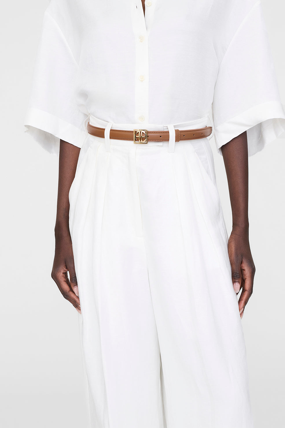 Anine Bing | Monogram Belt - Cognac