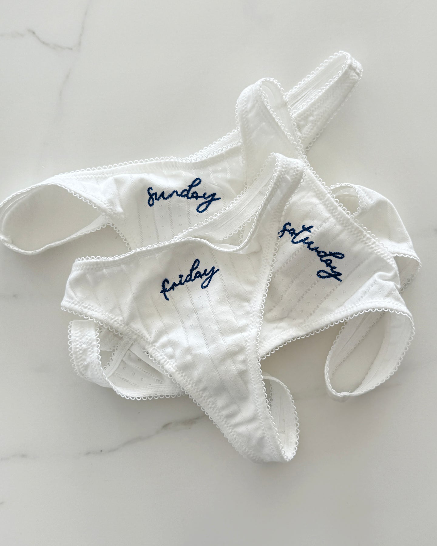 Dear Dylan | Weekend Thong Trio - White