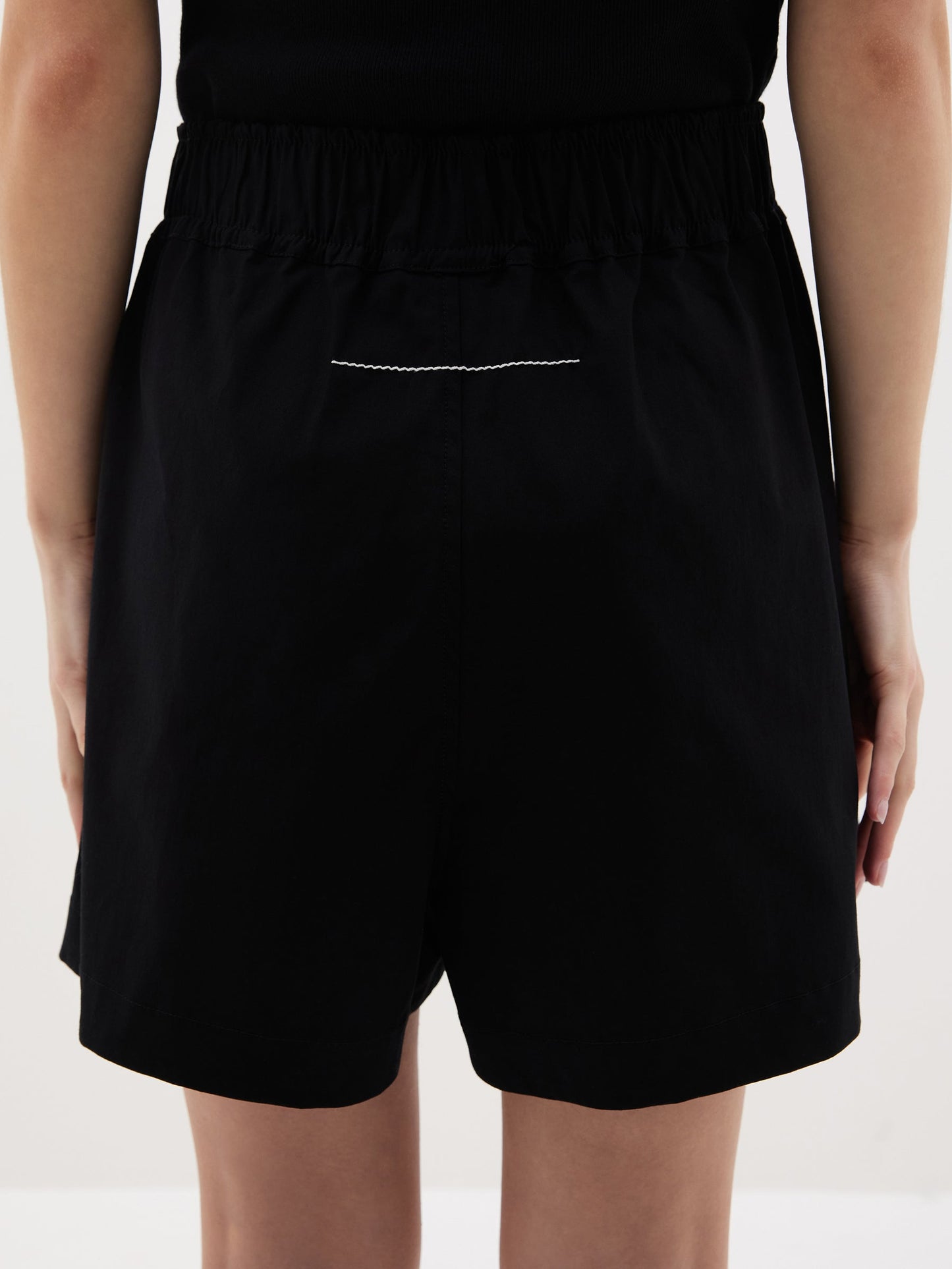 Bassike | Stretch Cotton Tennis Short - Black