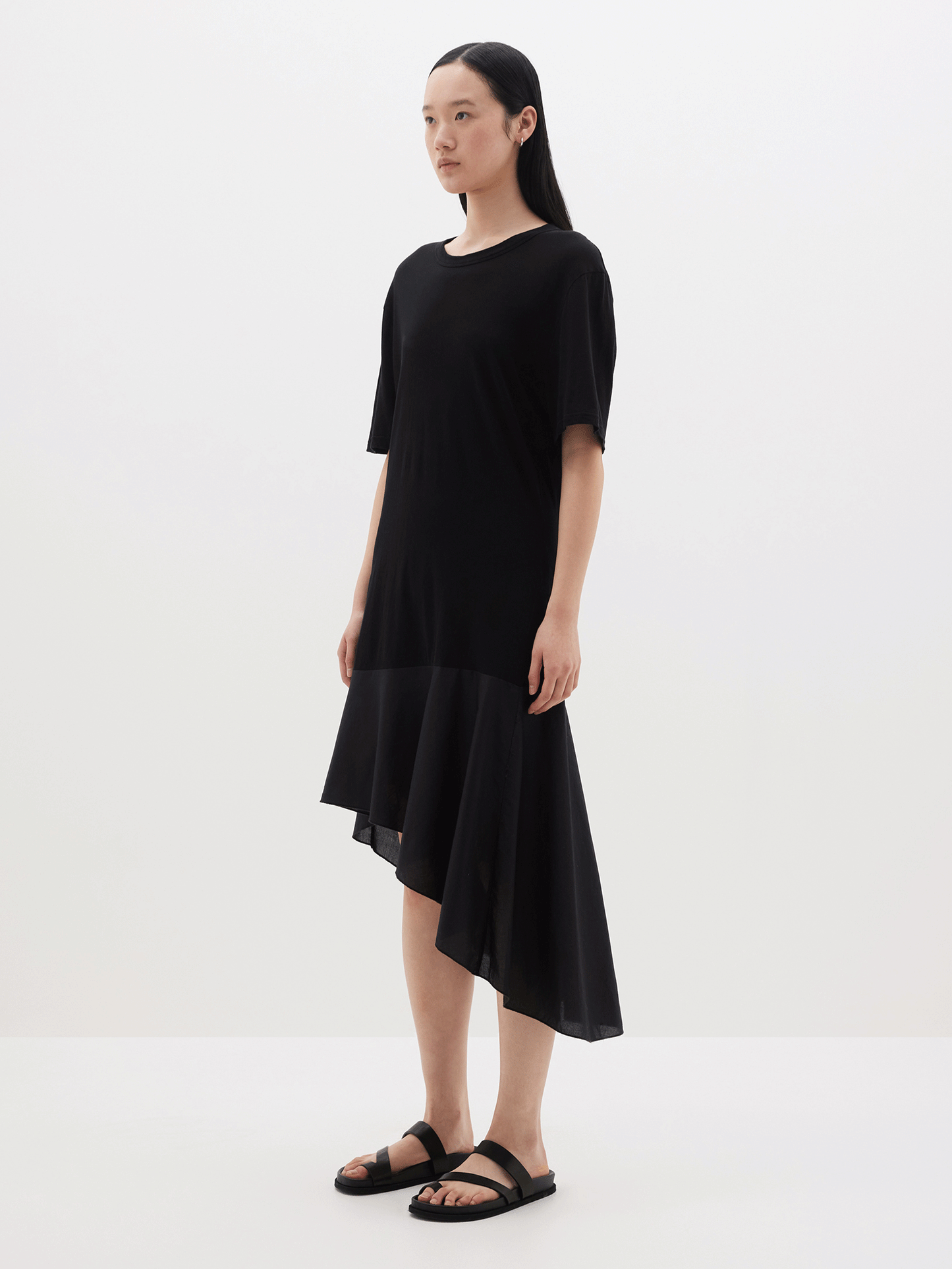 Bassike | Contrast T.Shirt Dress - Black