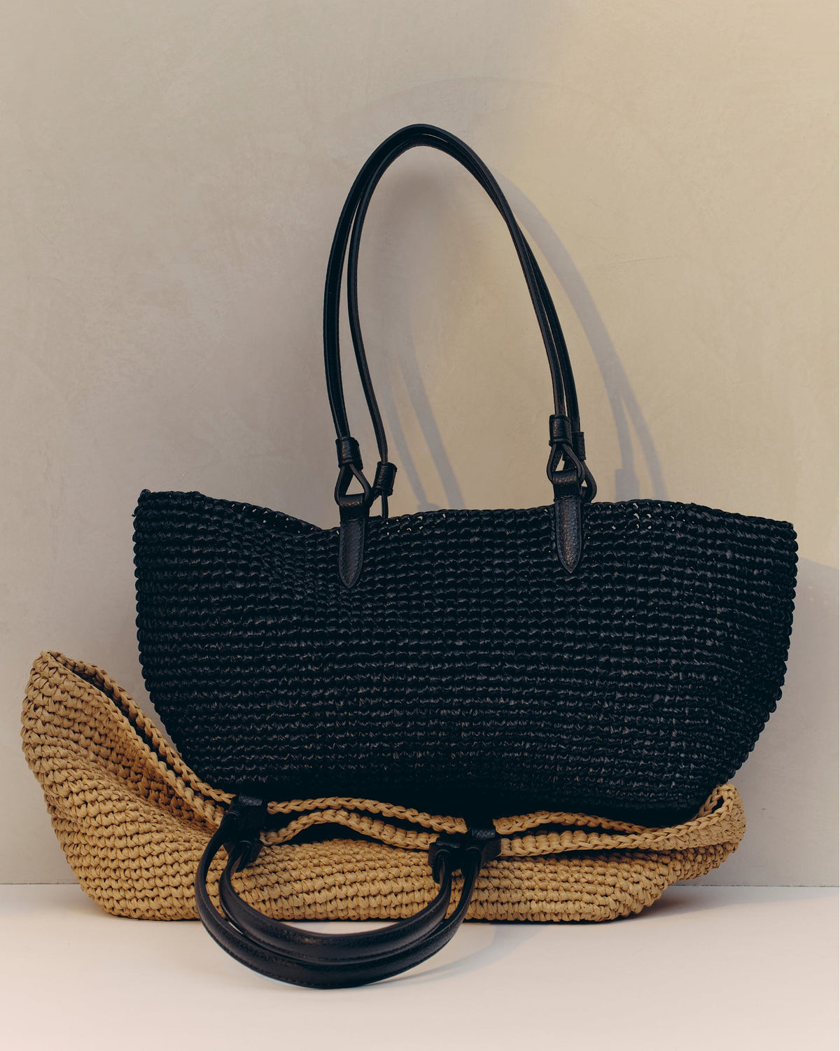 Deadly Ponies | Medium Bandit Tote - Black Raffia