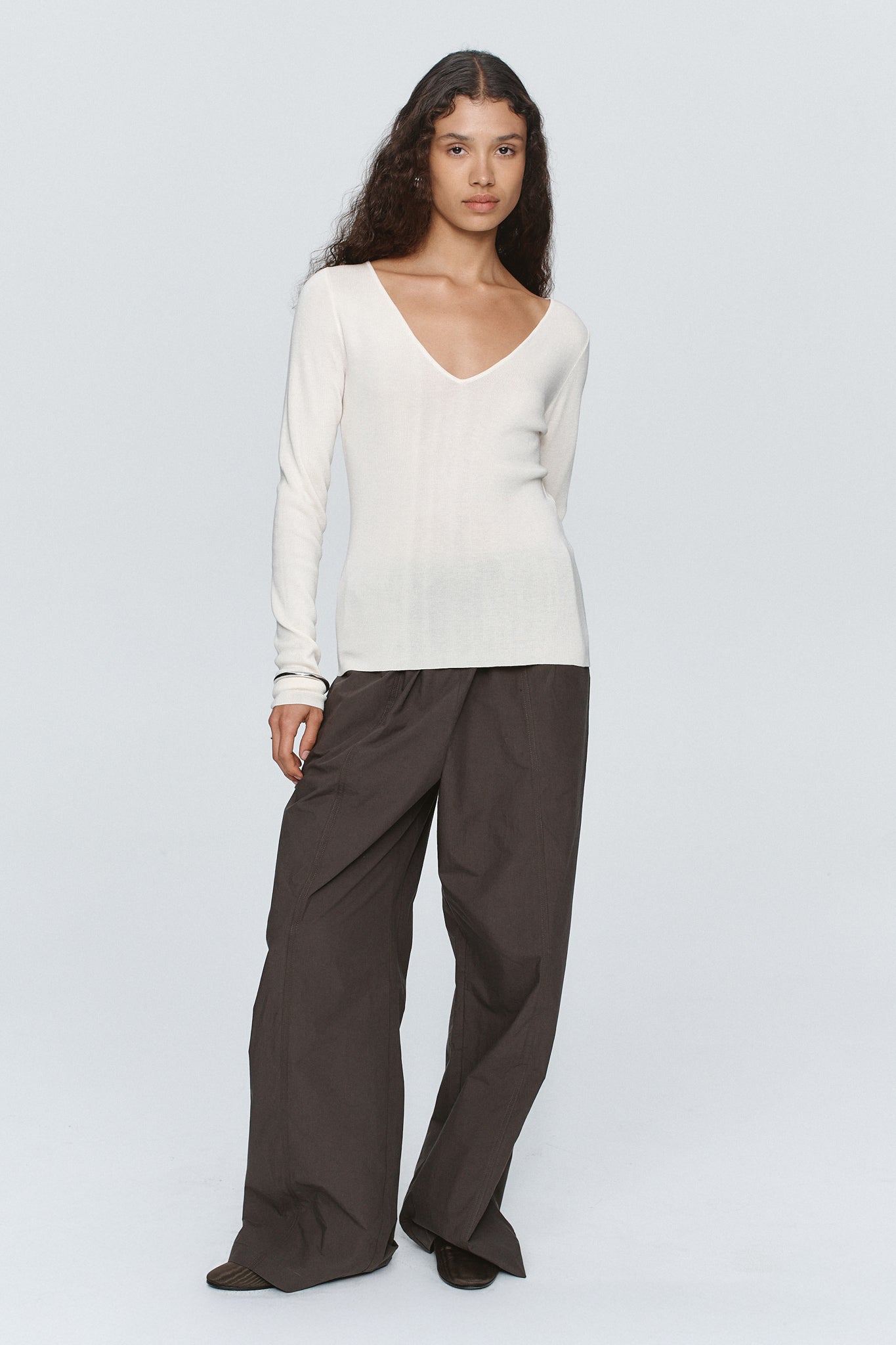 Marle | Reese Top - Ivory/Sangria
