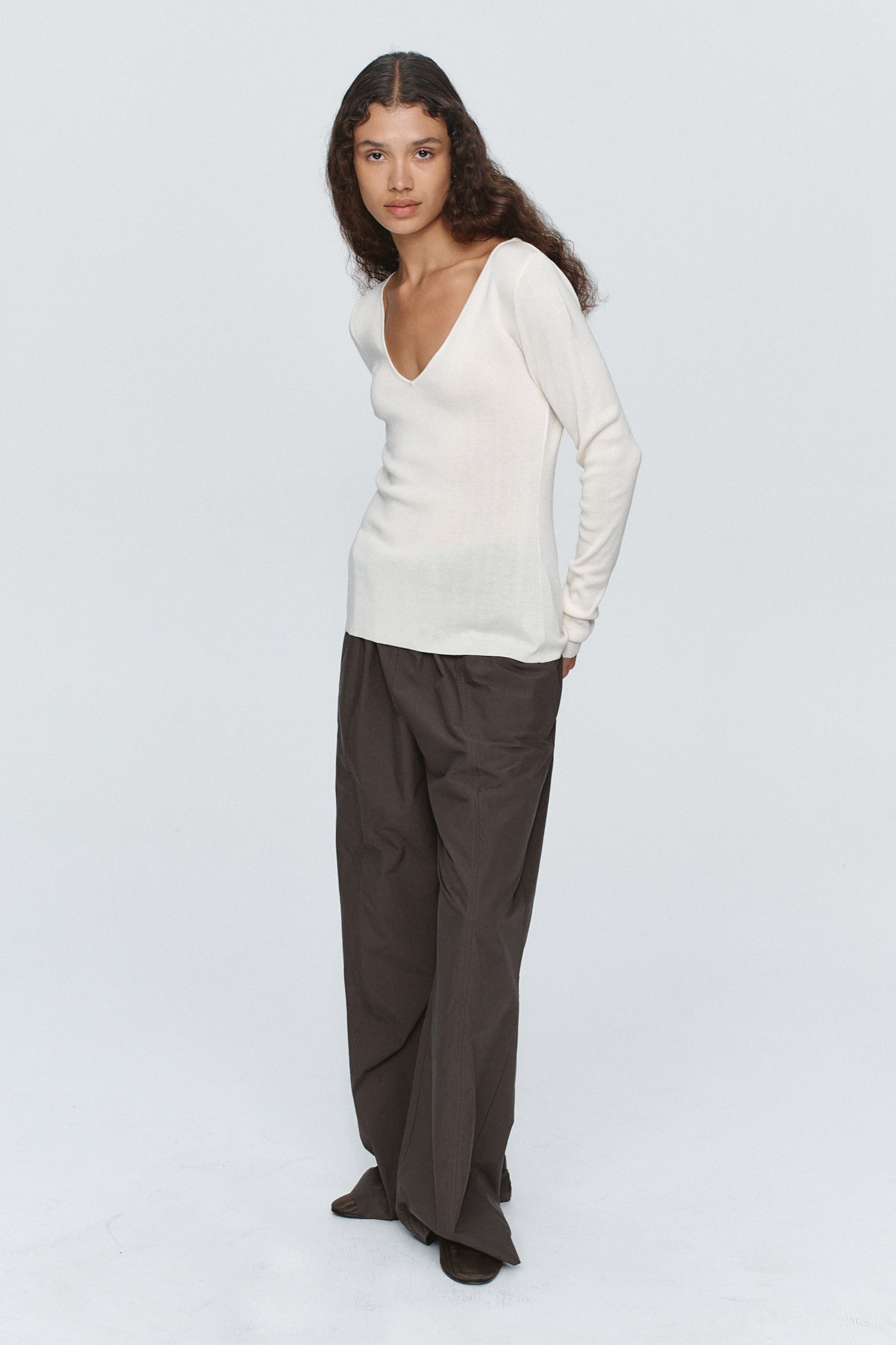 Marle | Reese Top - Ivory/Sangria