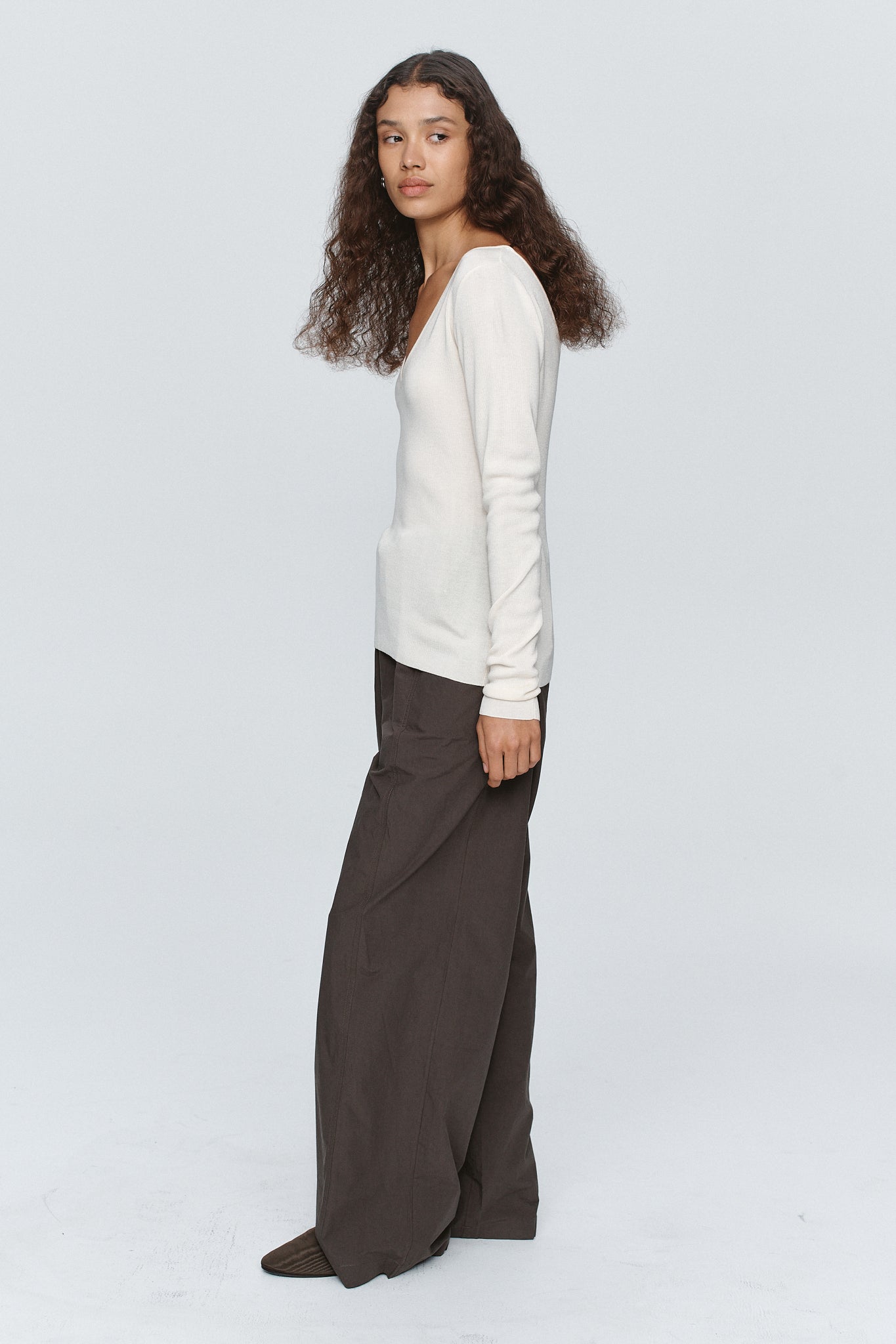 Marle | Reese Top - Ivory/Sangria