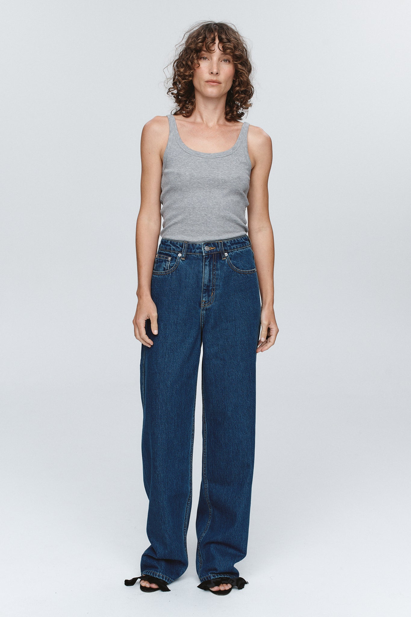 Marle | Relaxed Curve Jean - Washed Indigo