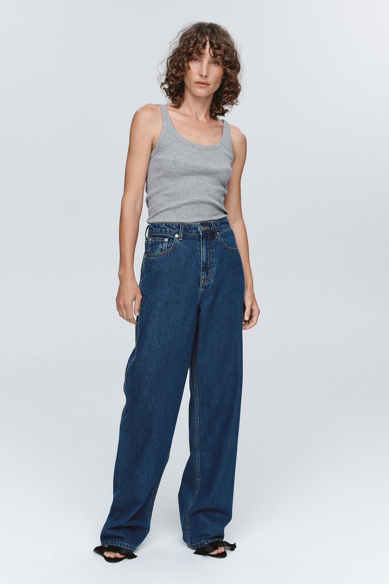 Marle | Relaxed Curve Jean - Washed Indigo
