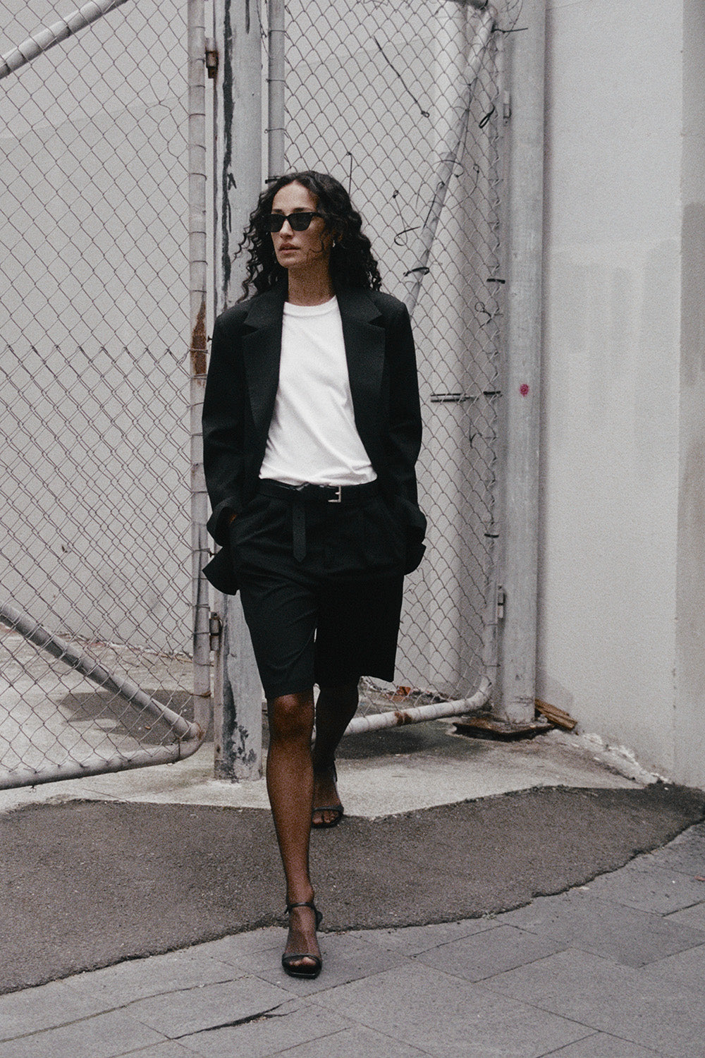 Rebe | Double Pleated Shorts - Black