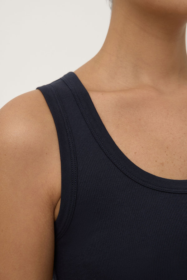 Assembly Label | Robyn Scoop Neck Rib Tank - True Navy