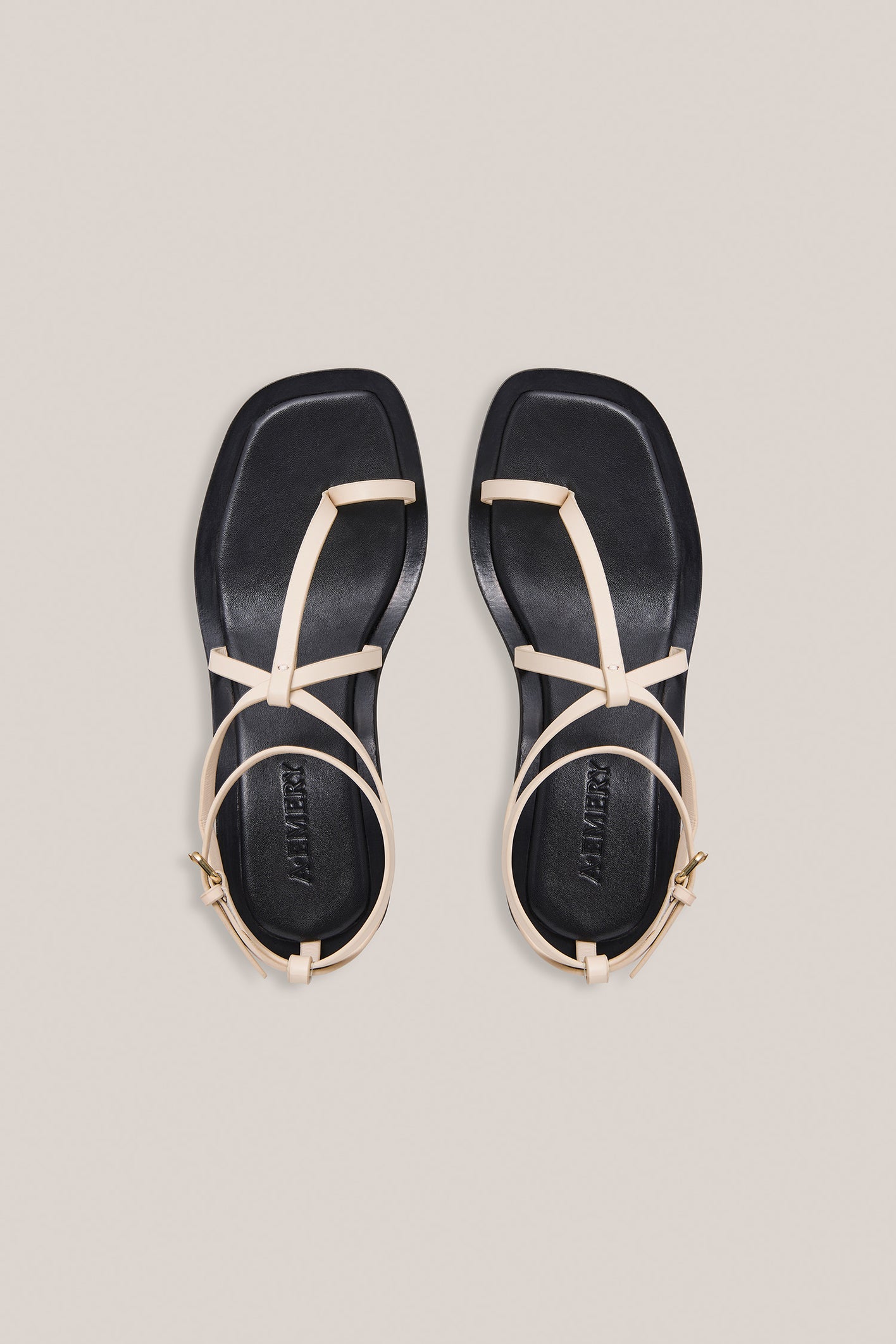 A.Emery | The Hyde Heeled Sandal - Eggshell