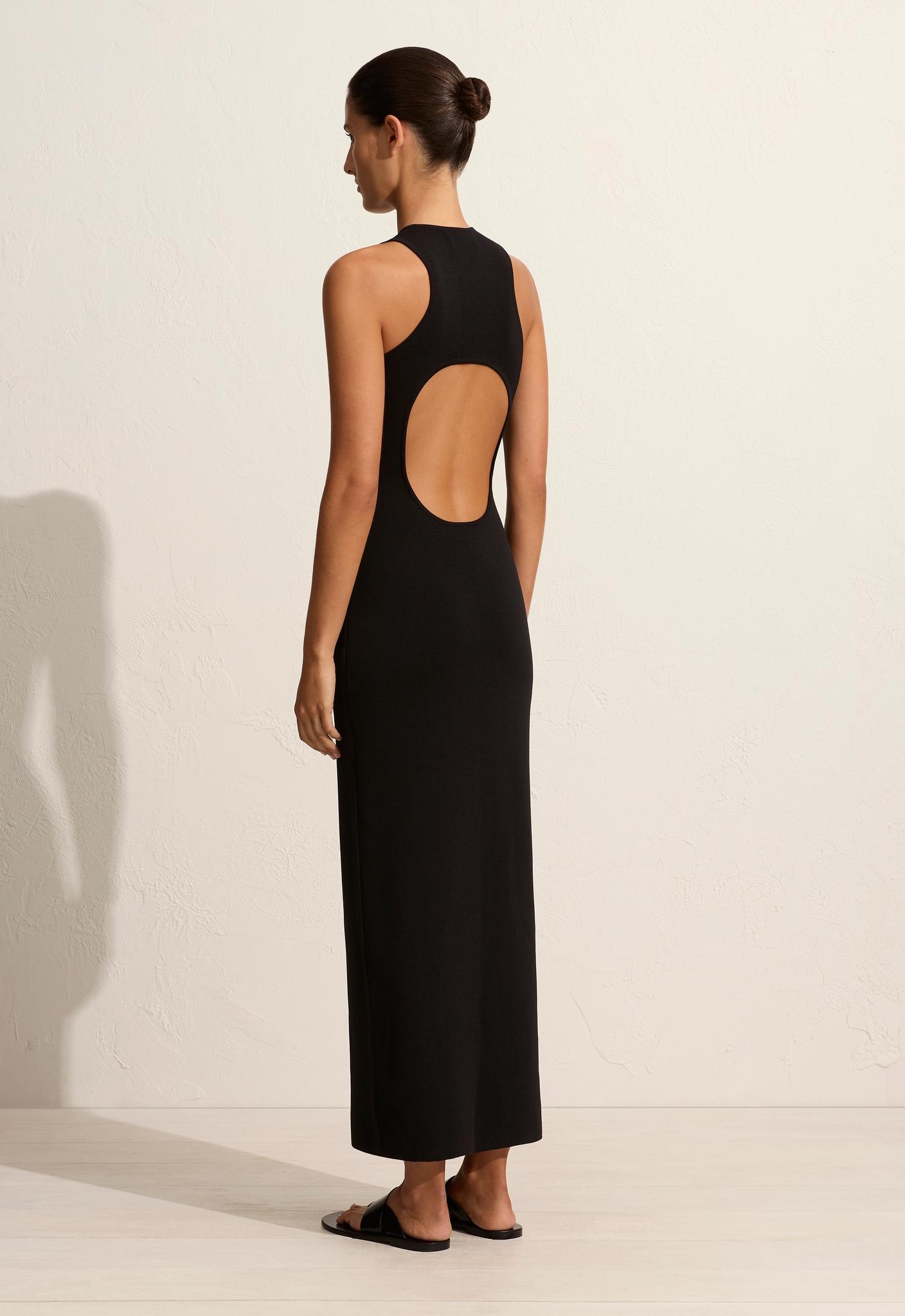 Matteau | Open Back Knit Dress - Black