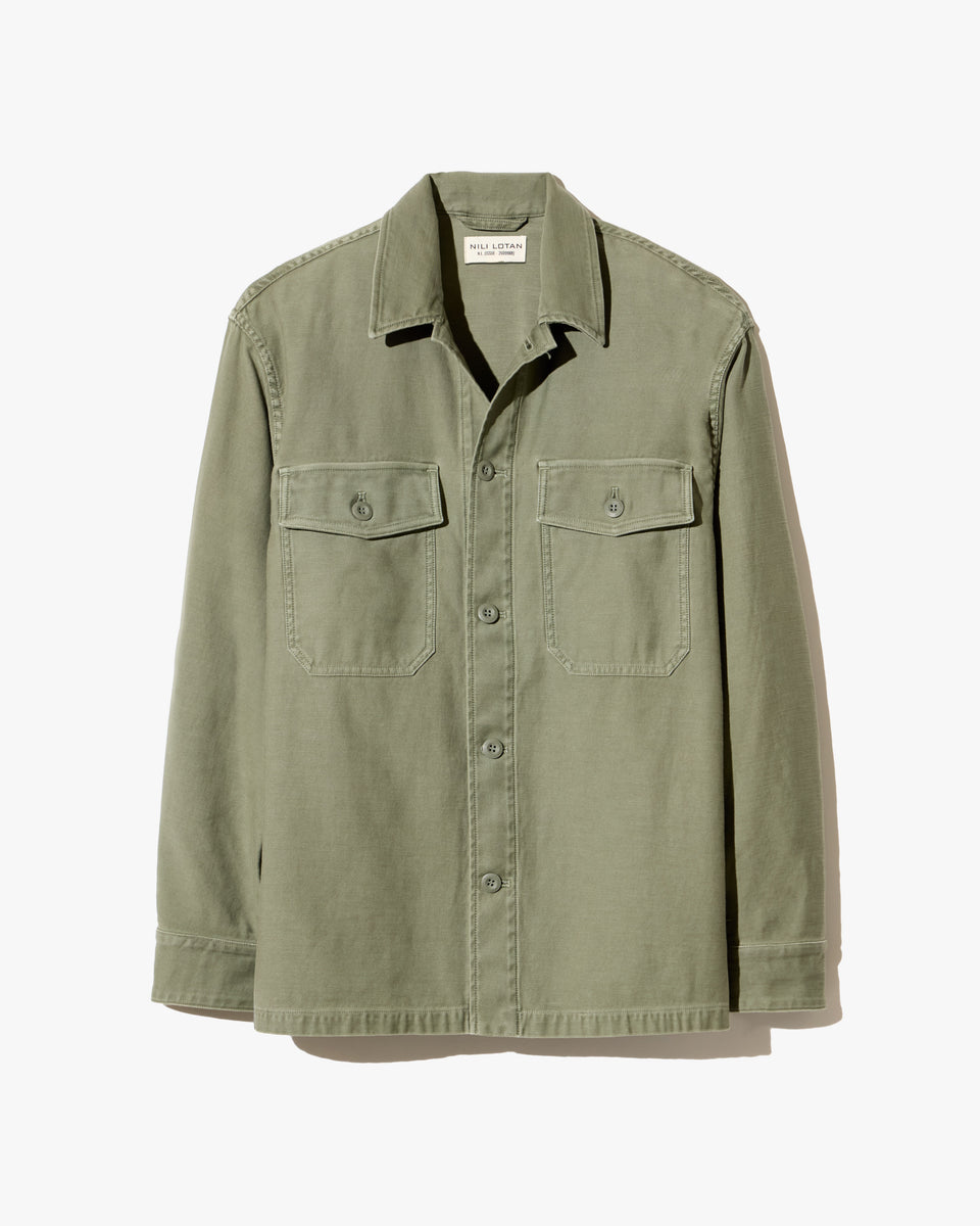 Nili Lotan | Howard Overshirt - Olive Fatigue
