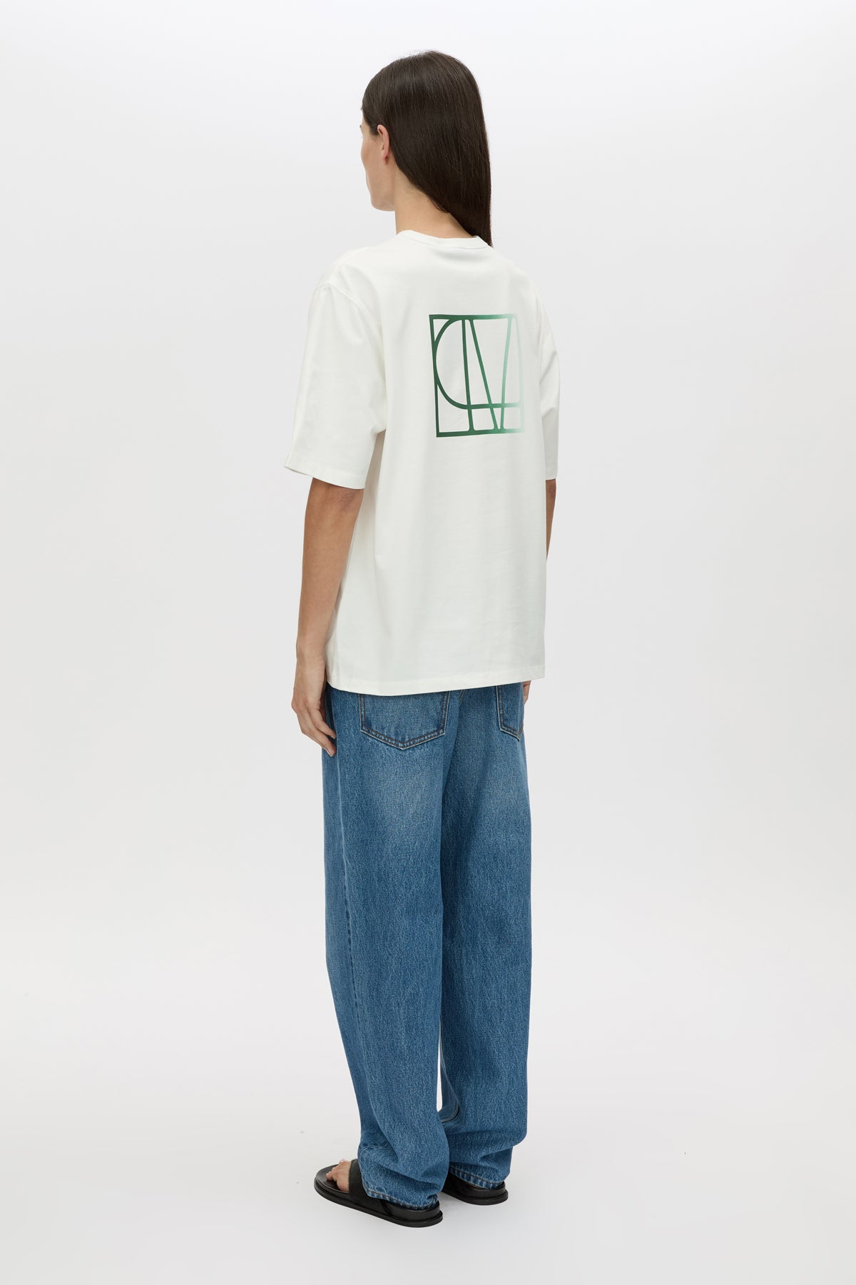 Camilla and Marc | Eliasson Monogram Tee - Soft White/Forest