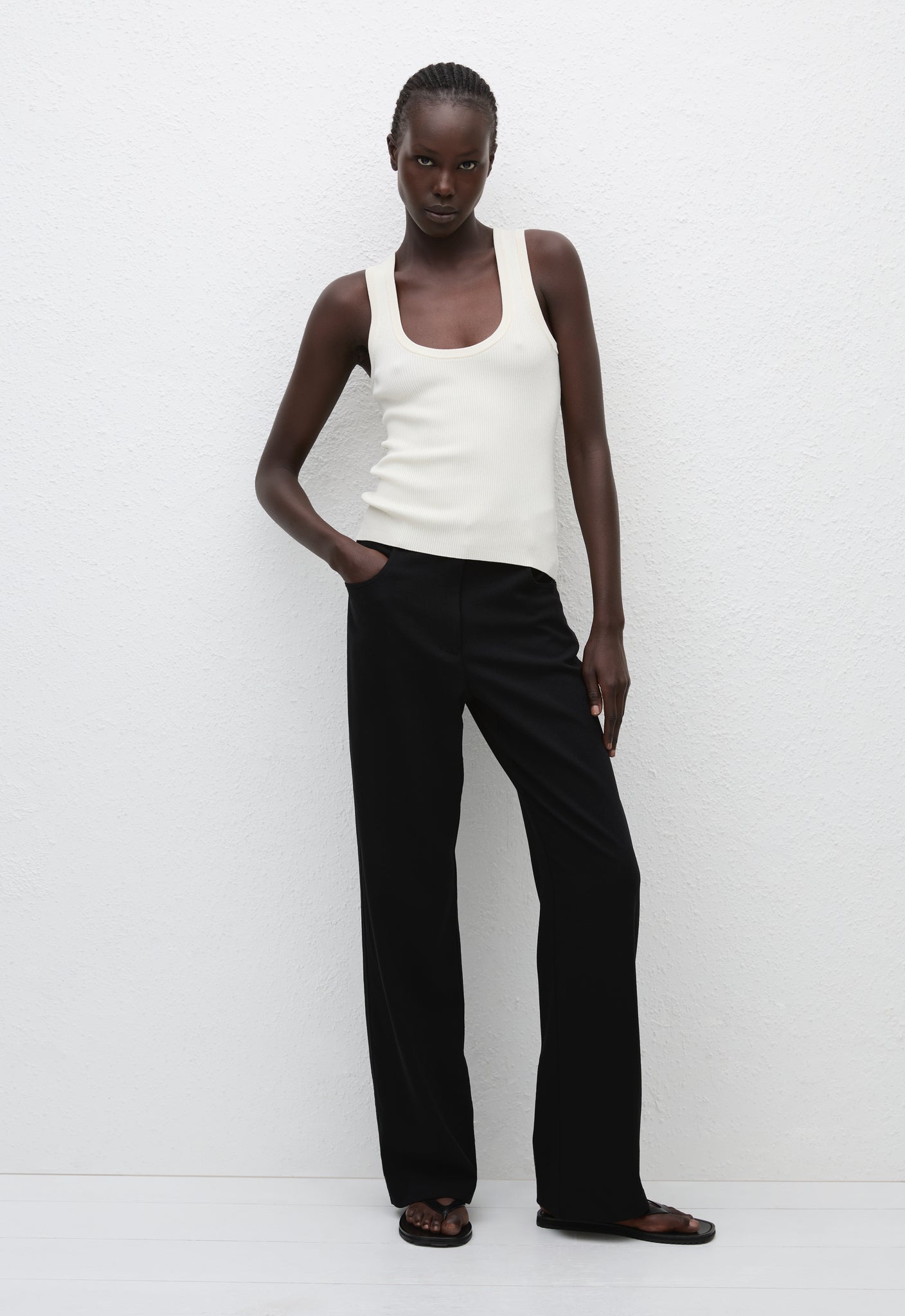 Matteau | Ribbed Tank - Ecru