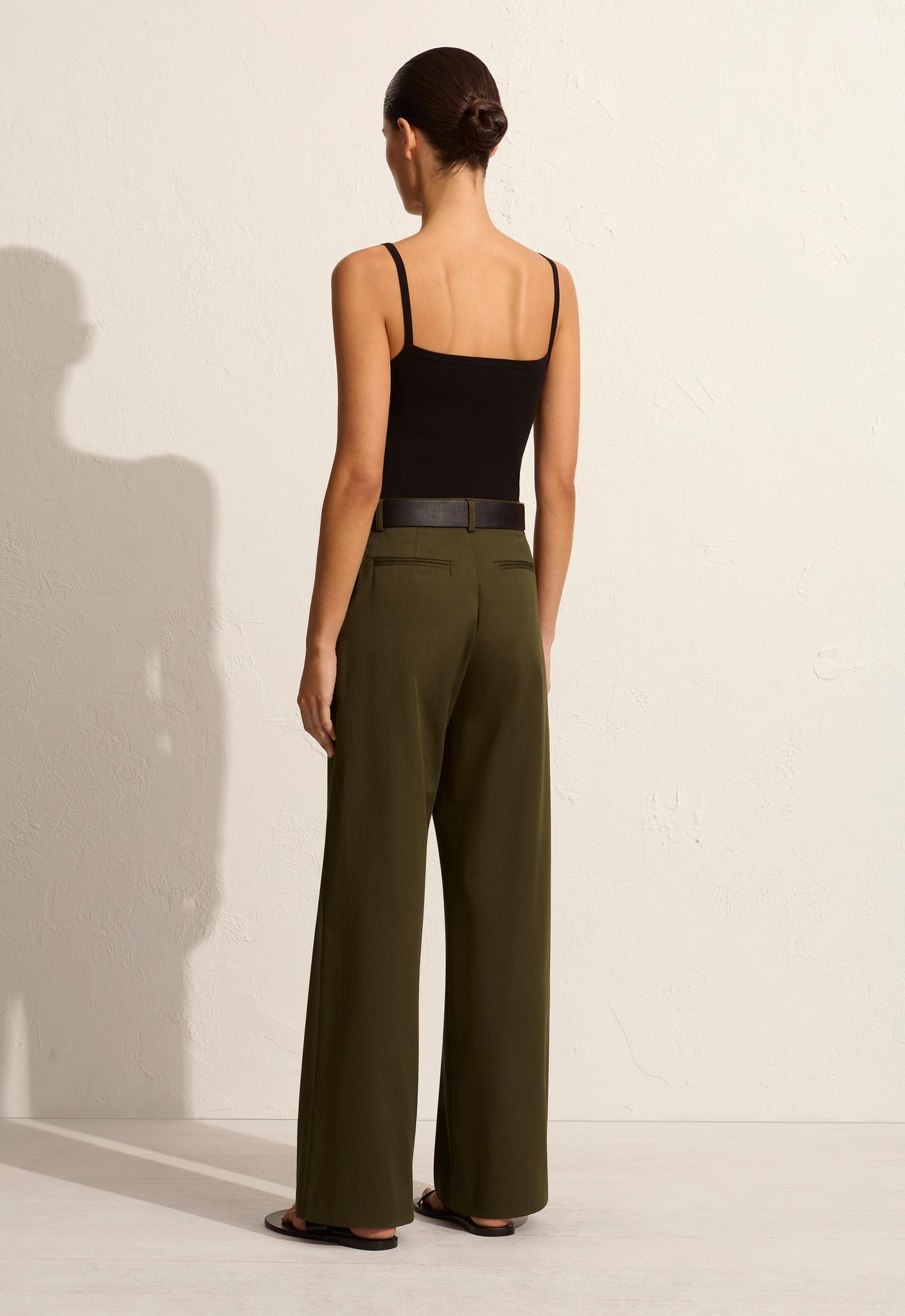 Matteau | Straight Twill Trouser - Olive