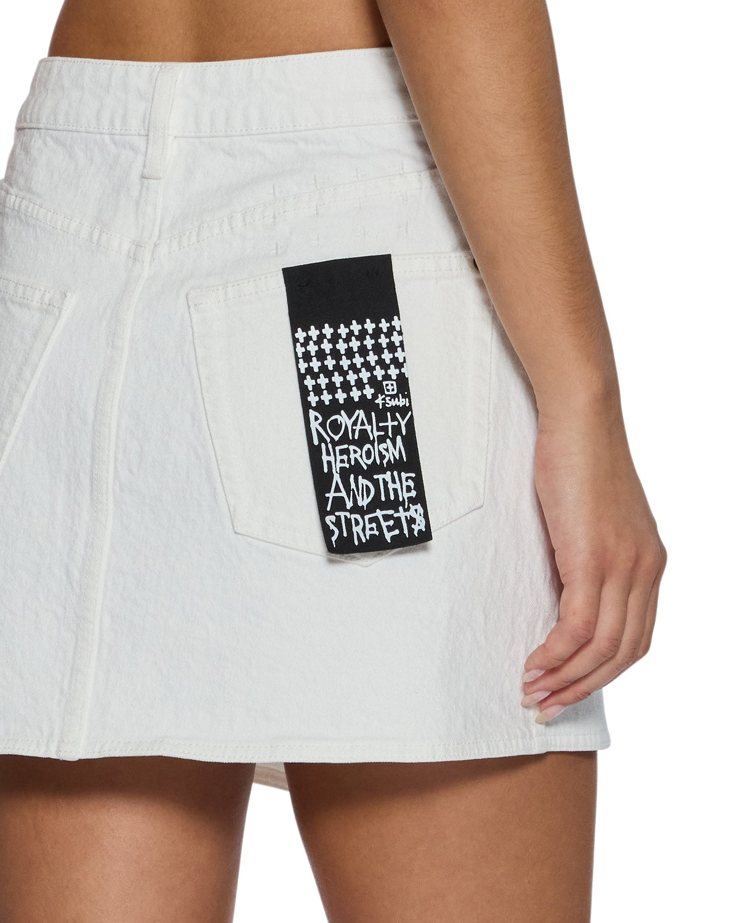 Ksubi | Rap Skirt Curve - Ecru